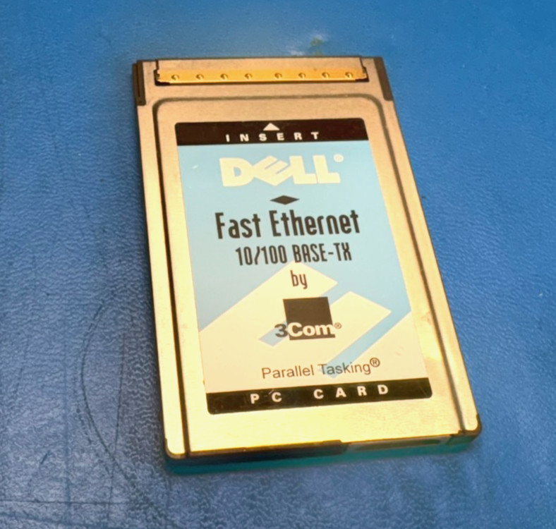 Dell 3Com Fast Ethernet 10/100 Base-Tx LAN Parallel Tasking PC Card 3CCFE575CT-D