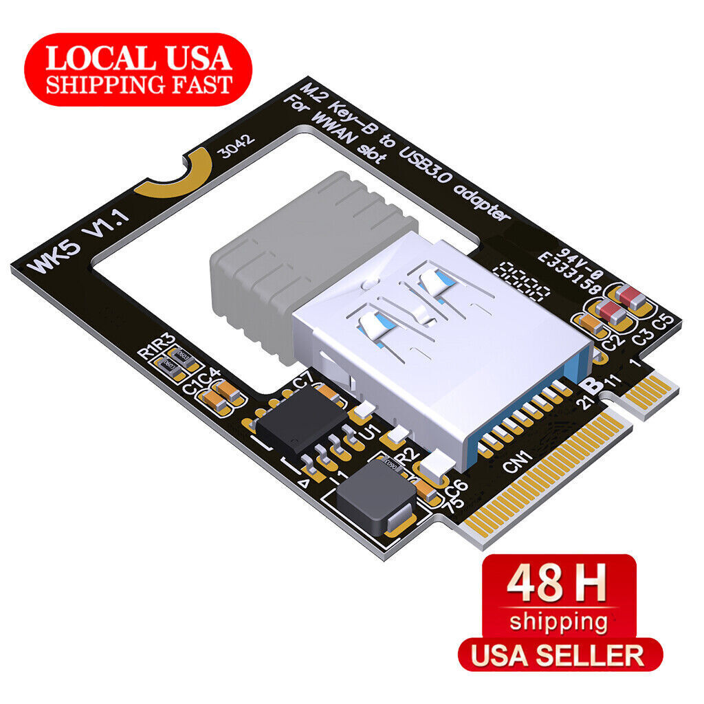 US STOCK Laptop M.2 B Key to Wireless WiFi Network Card USB 3.0 SSD  Converter
