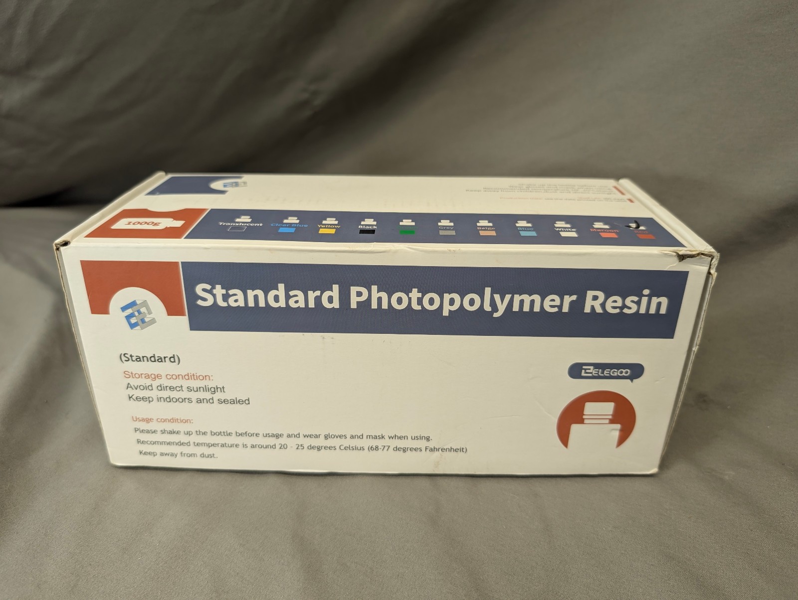 ELEGOO 8K STANDARD PHOTOPOLYMER RESIN 405nm UV-Curing BLACK 1000G for 3D Printer