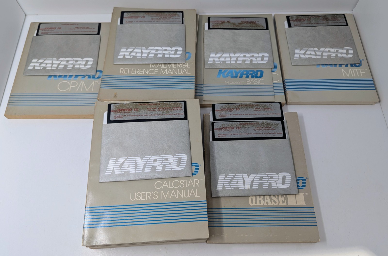 Kaypro 5.25" Disk Software & Manual Lot - CP/M, Basic, dBase II, Mite, & More