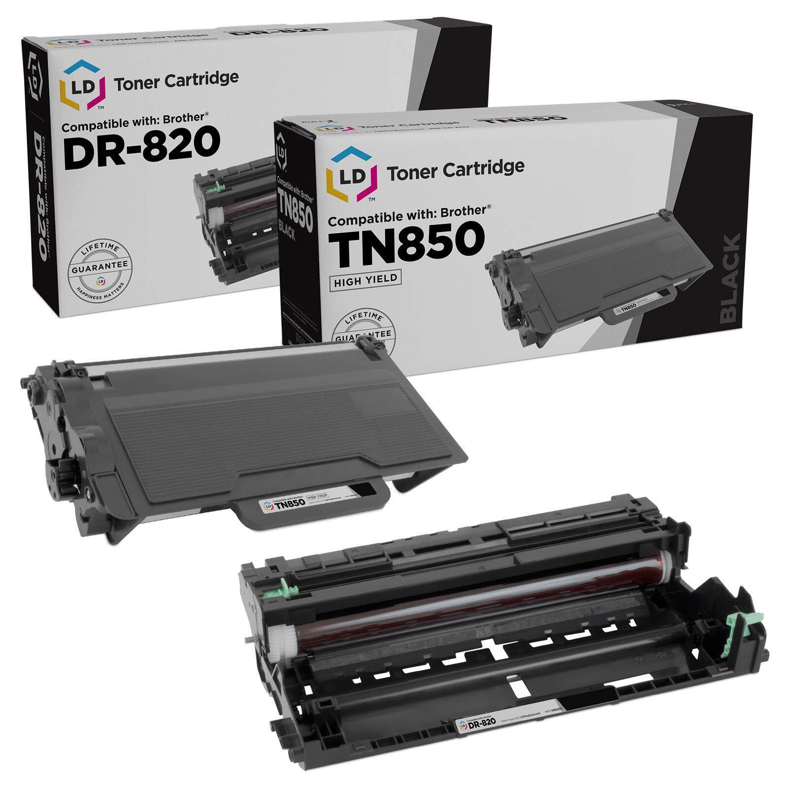 LD Compatible Brother TN850/DR820 Toner & Drum Unit 2PK for HL, DCP & MFC Series