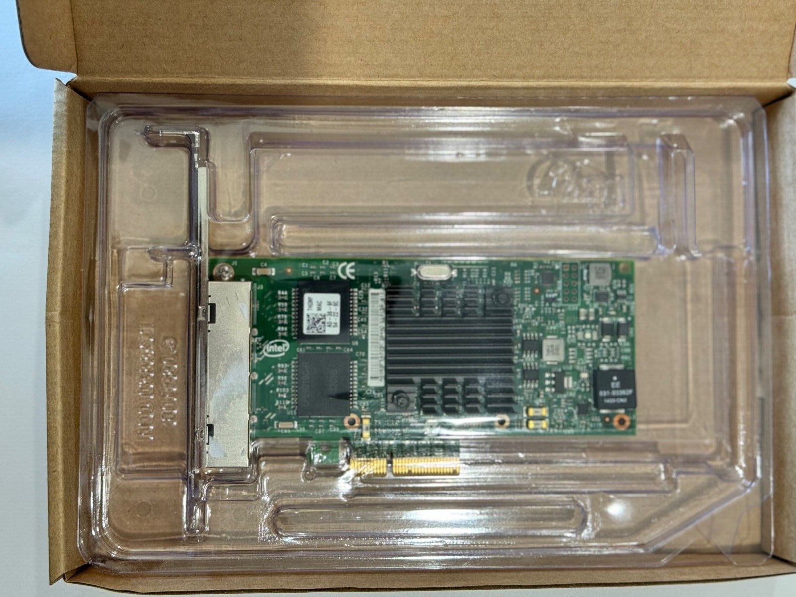 Dell 0T34F4 Intel I350-T4 Quad Gigabit Network Adapter with Both Brackets
