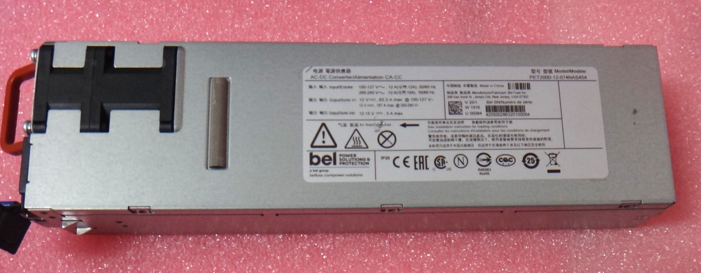 Genuine Bel Power Solutions PET2000-12-074NAS454 2000W 12V Server Power Supply