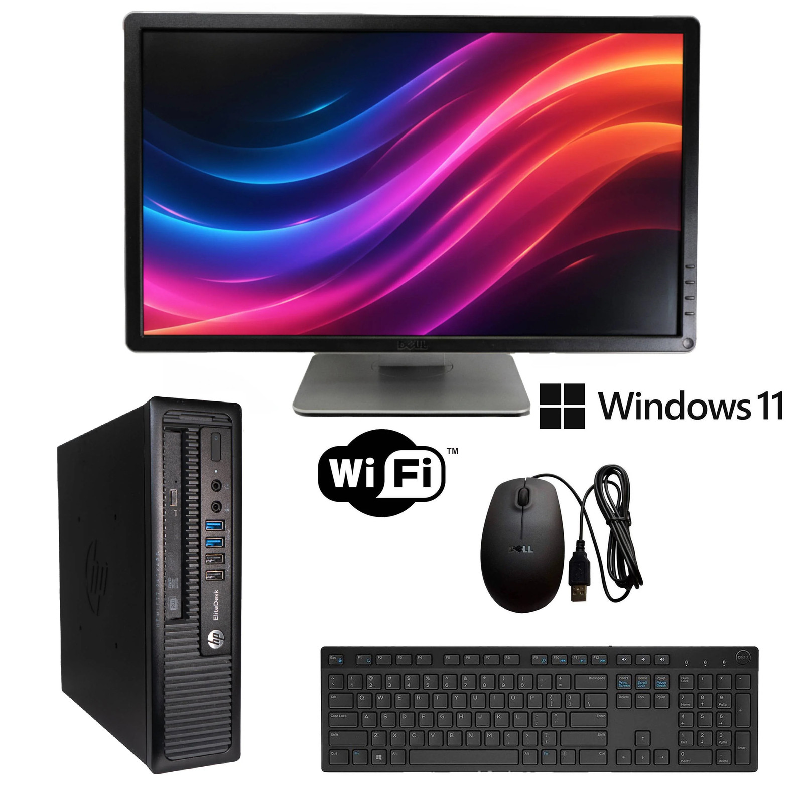 Bundle Monitor HP G1 USFF | Win11 Pro | i3 | Up to 16 Gb | Up to 1 TB WiFi