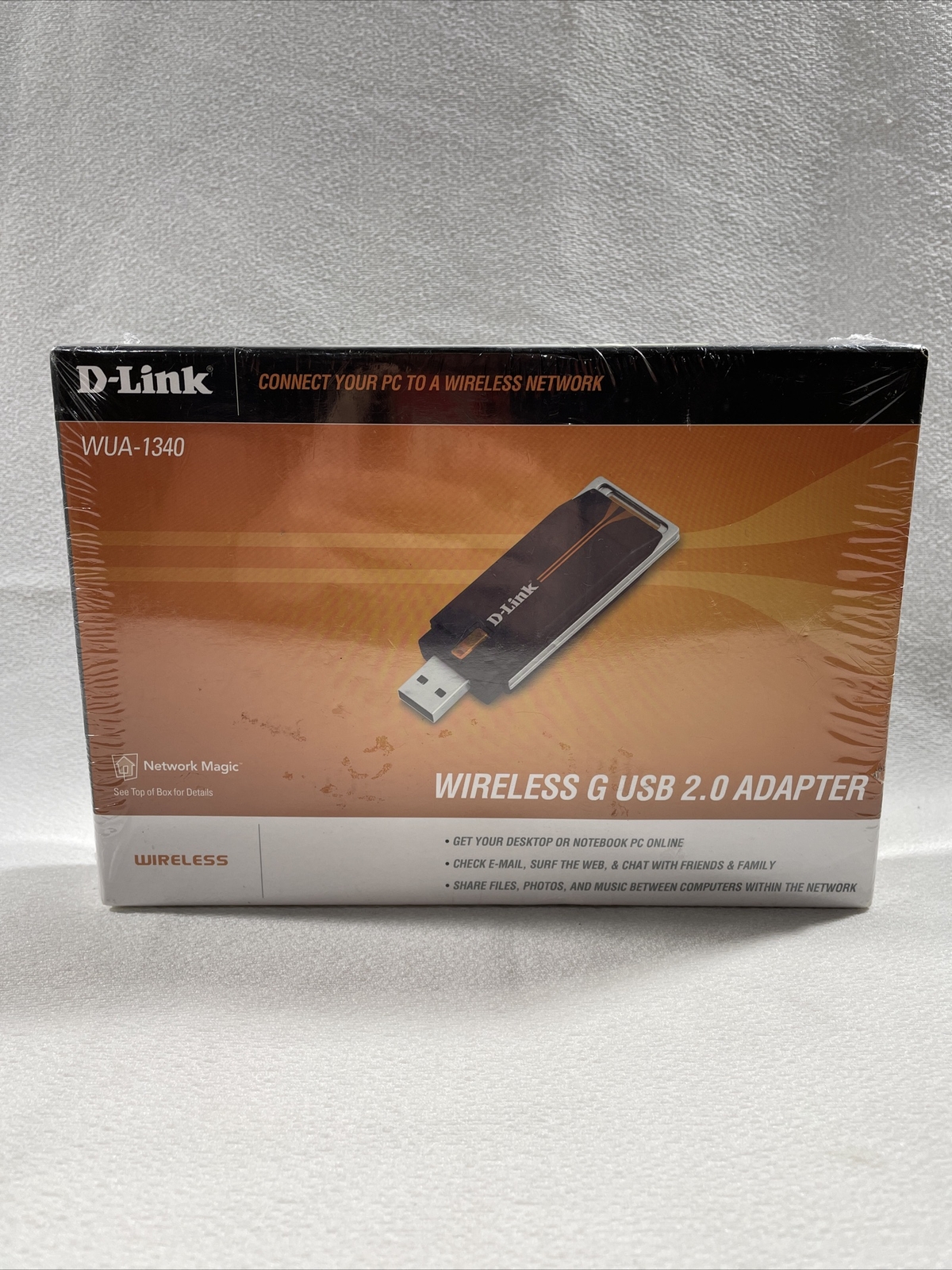 D-link WUA-1340 Wireless G USB 2.0 Adapter DLink USB for Computer *SEALED NEW*