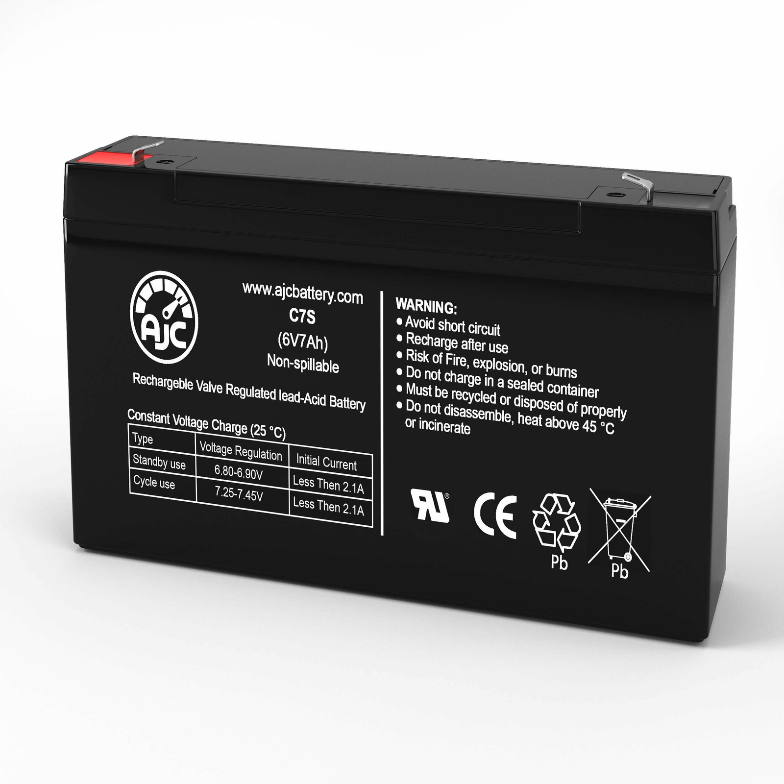 AJC Battery Compatible with CyberPower RB0670X2 6V 7Ah UPS Battery