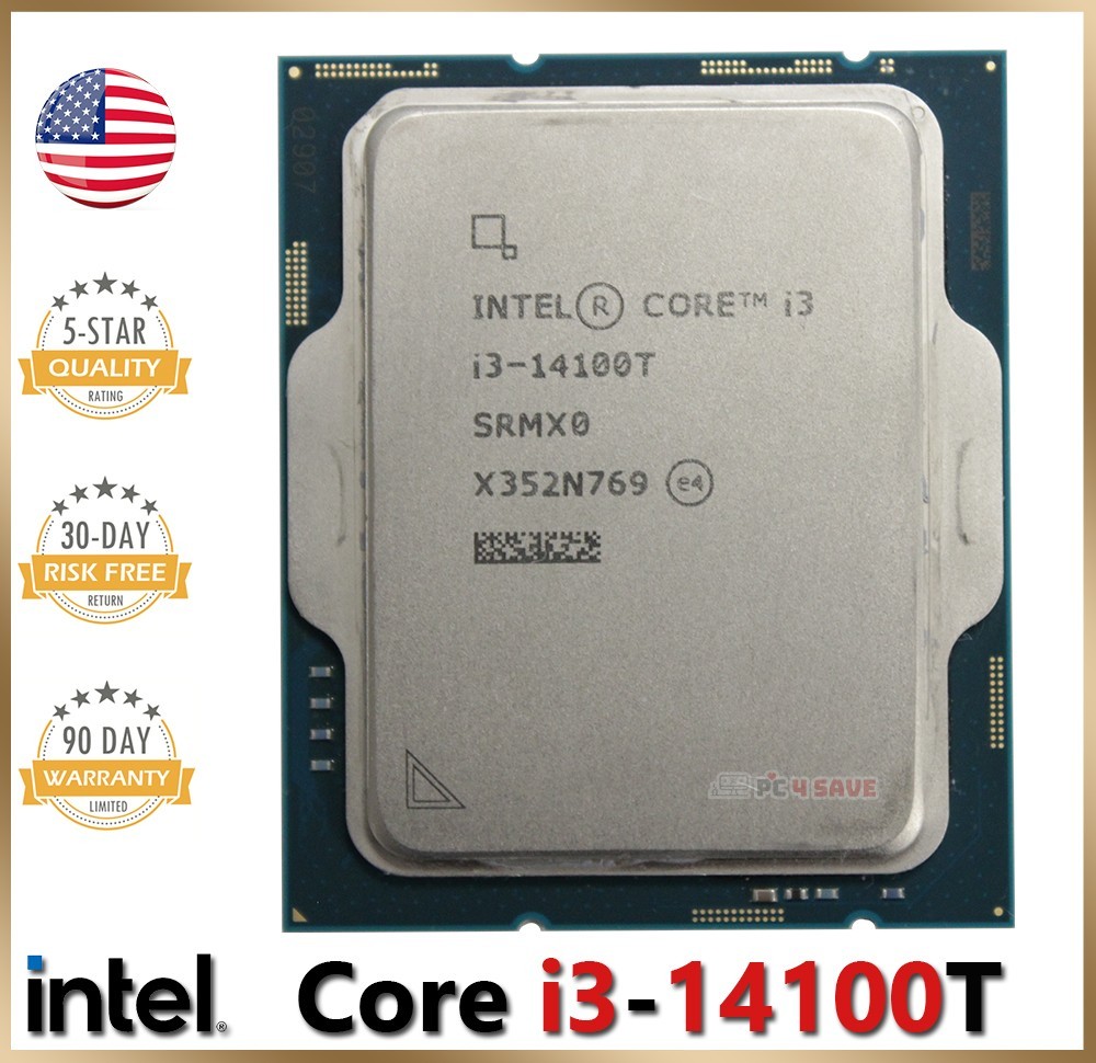 14th Gen. Intel Core i3-14100T CPU SRMX0 2.7 GHz LGA-1700 Desktop Processor 35W