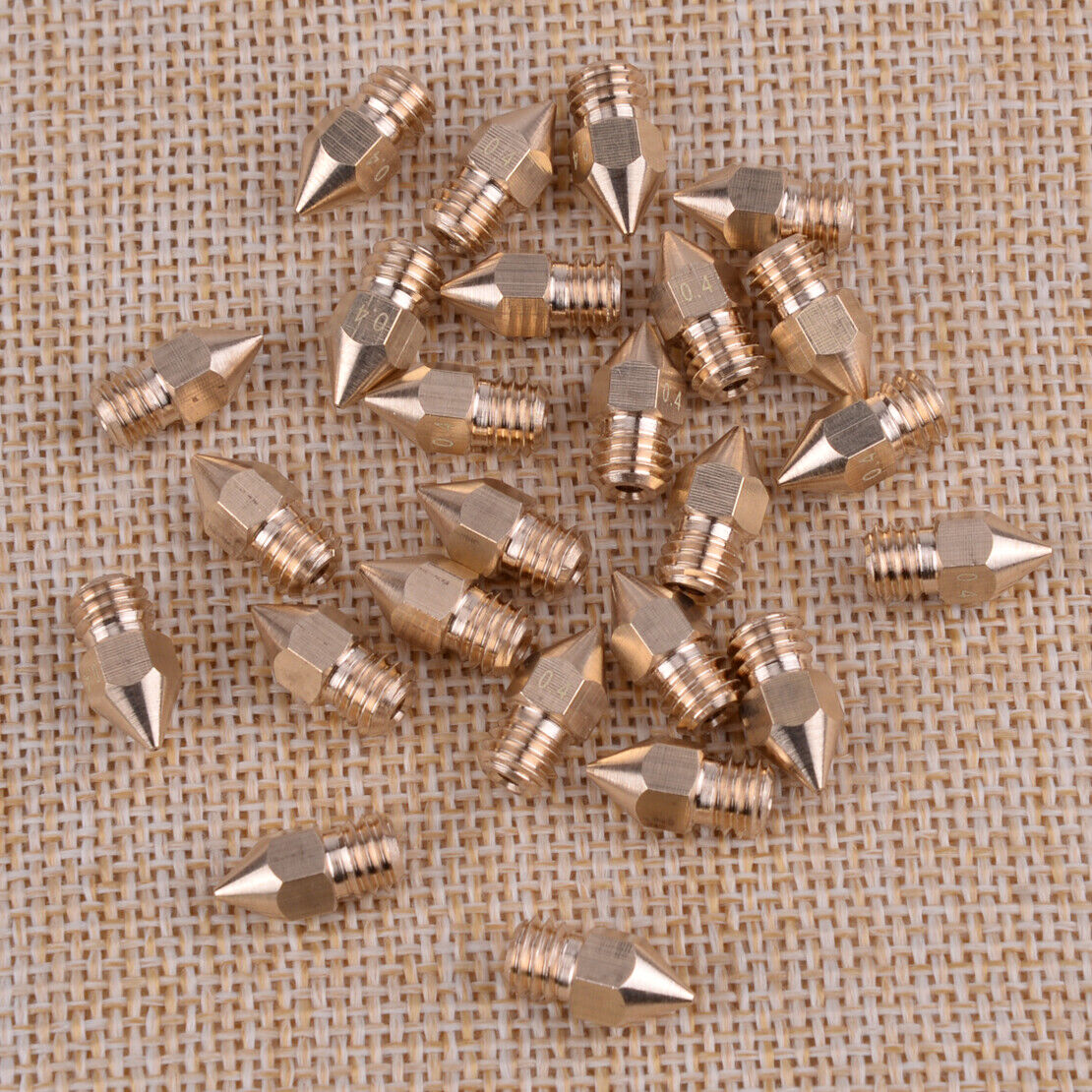 25pcs/pack 0.4mm Extruder 3D Printer Brass Nozzle fit for Creality CR-10 MK8