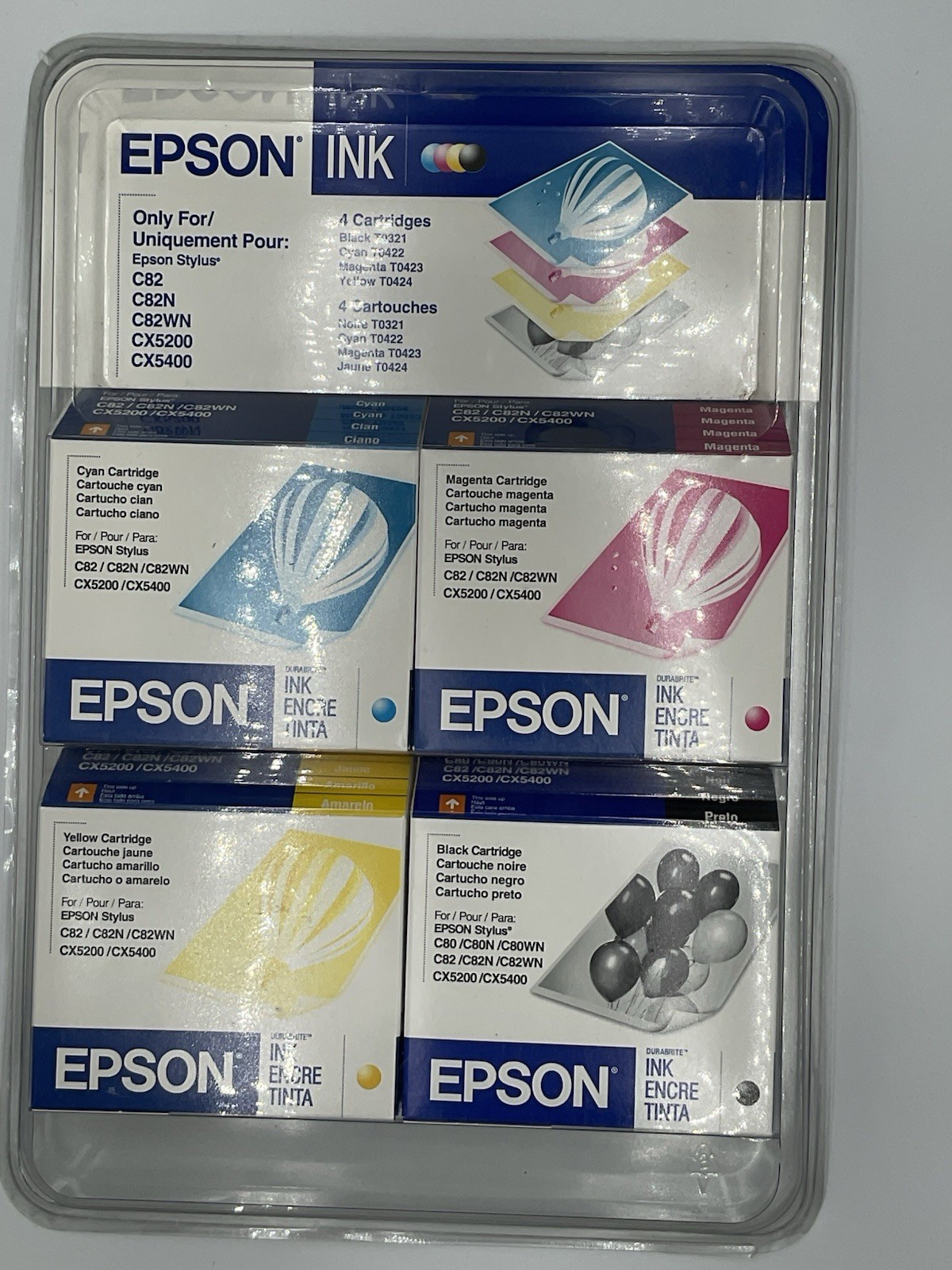 Epson Inc. New Inbox T0423, T0422, T0321, And T0424 Used By Date April 2007