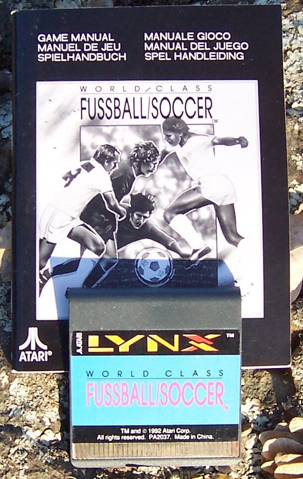 WORLD CLASS FUSSBALL/SOCCER Atari Lynx NEW Cartridge and Manual NO BOX