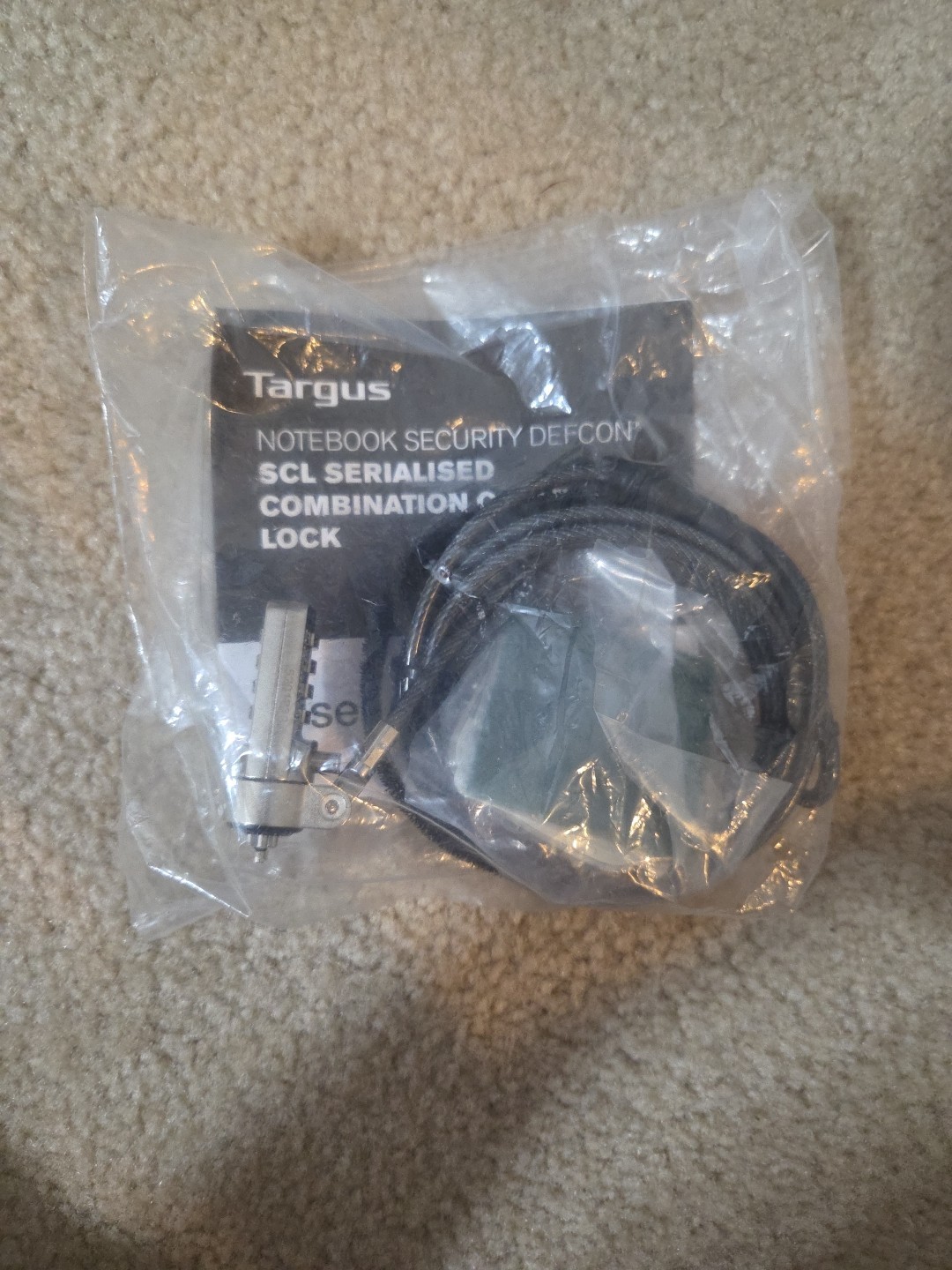 Targus Notebook Security Defcon SCL Serialised Combination Cable Lock