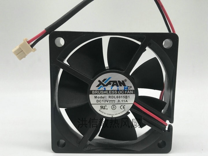 XFAN RDL6015B1 DC12V 0.11A 6015 60mm 6CM silent cooling fan 2pin