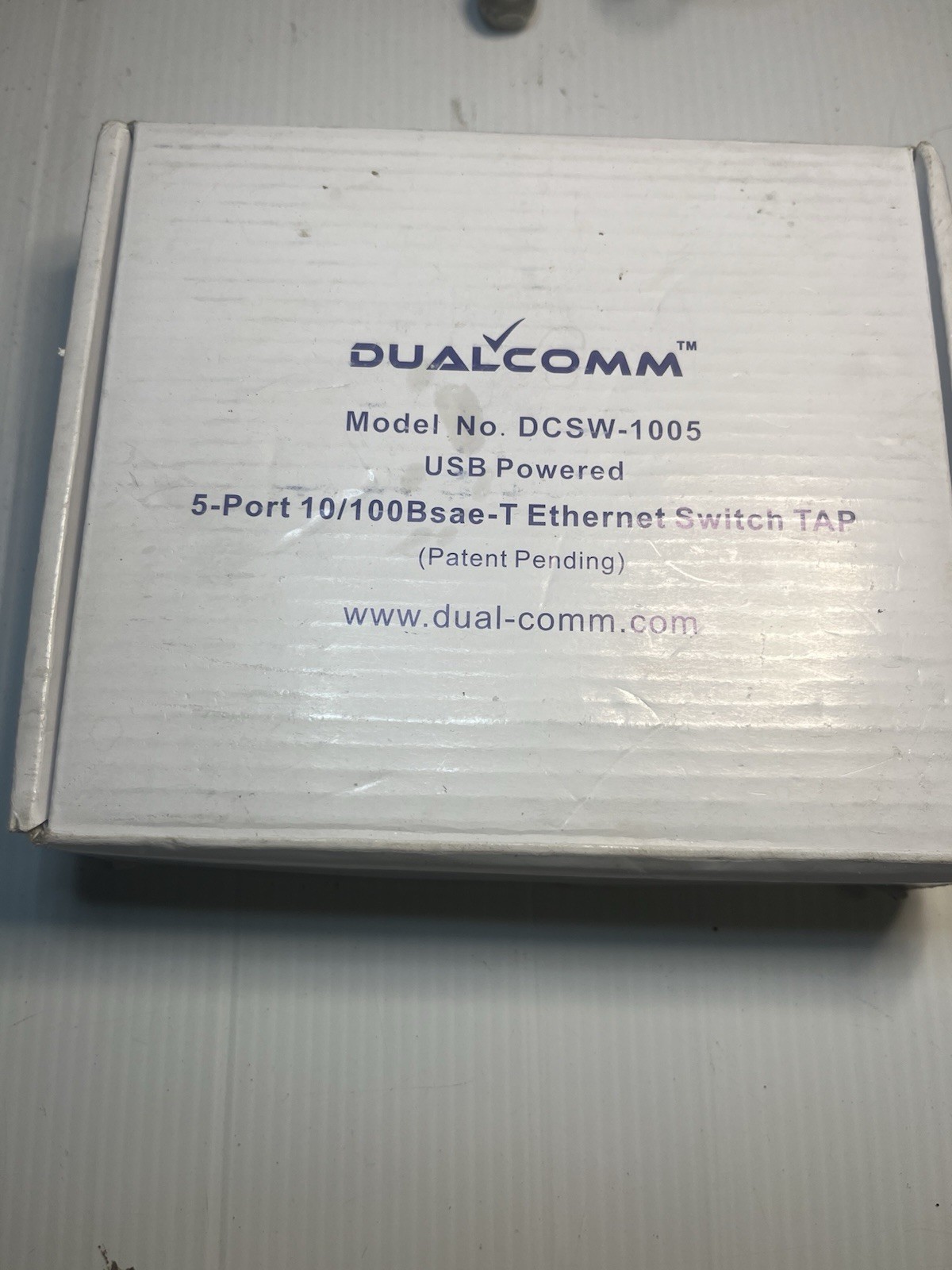 Dualcomm DCSW-1005 Ethernet Network TAP 5-Port 10/100 USB Powered Open Box Mini