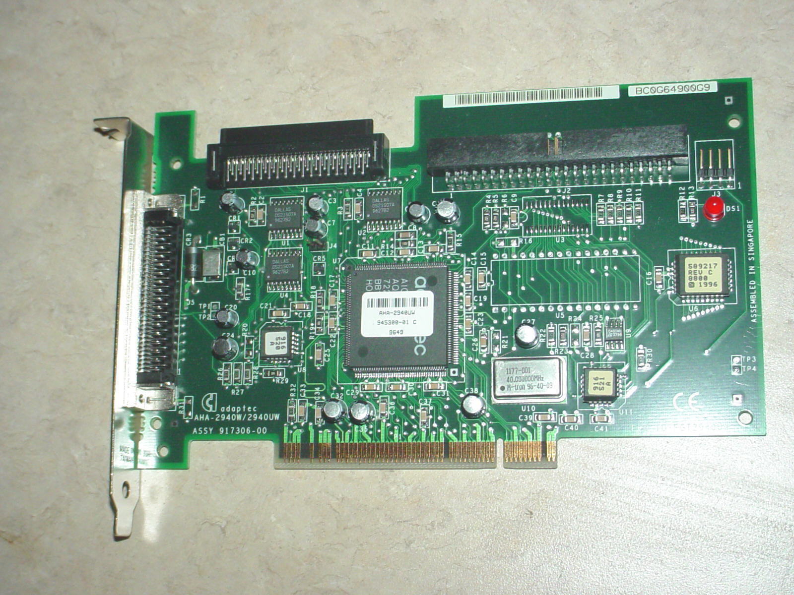 ADAPTEC AHA-2940W PCI SLOT SCSI CONTROLLER 917306-00