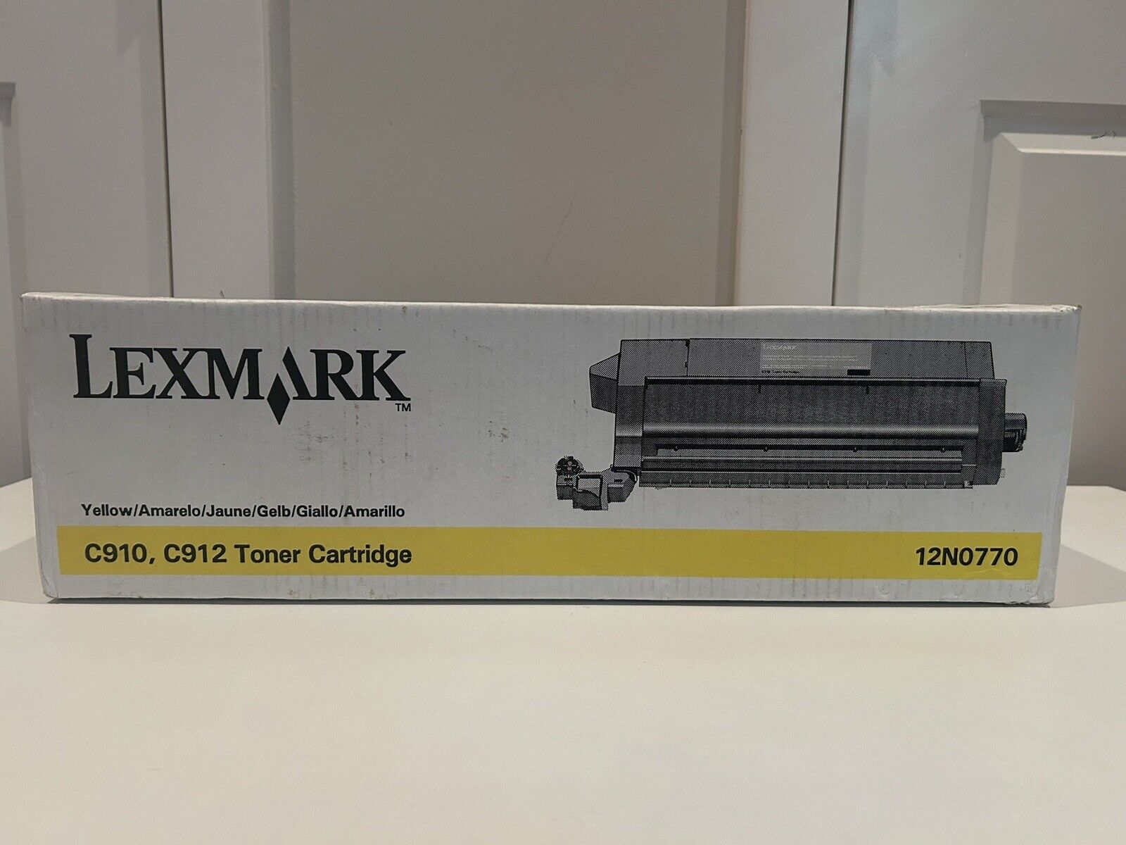 GENUINE LEXMARK C910 YELLOW TONER CARTRIDGE PART# 12N0770 Printer Copier