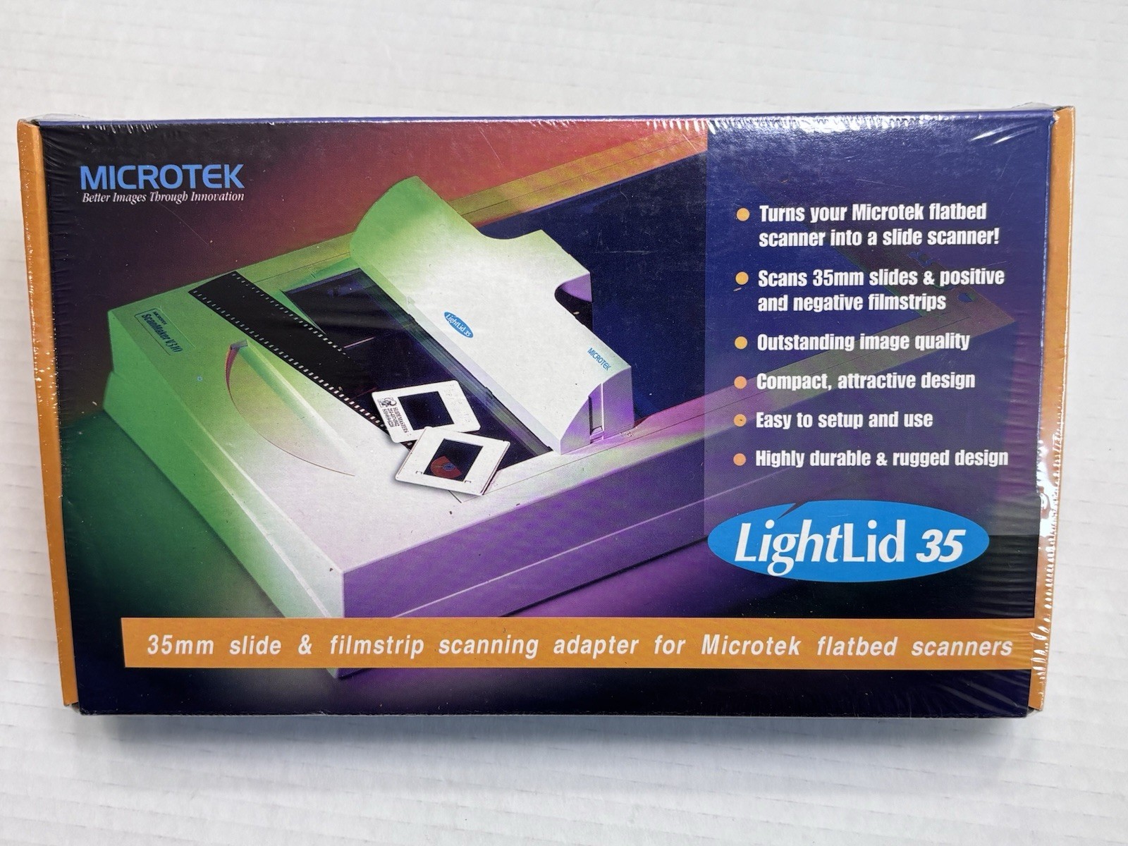 Microtek LightLid 35 Slide Film Scanner Adapter 35mm New Sealed for Flatbed