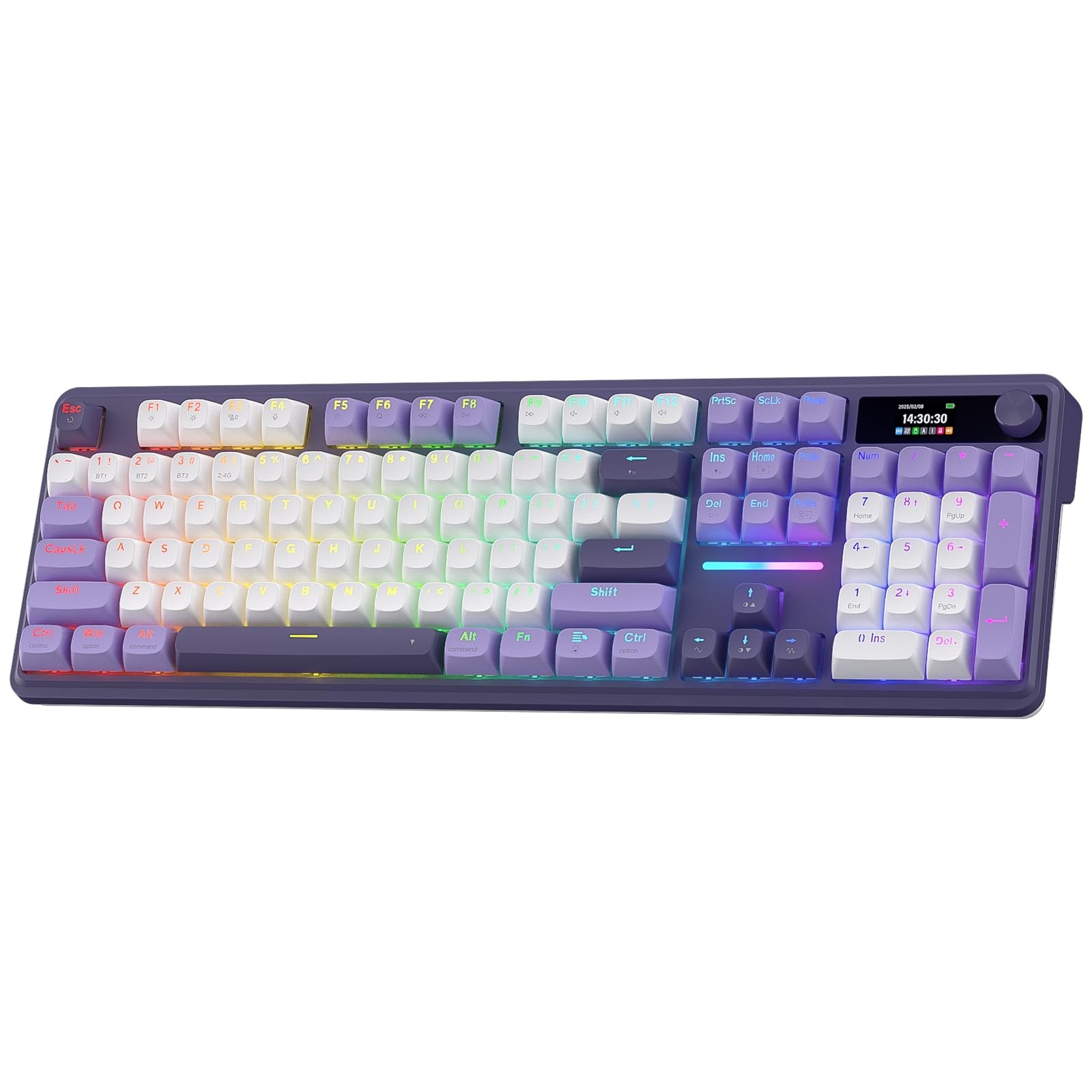 K762 PRO Wireless 104-Key Gasket Gaming Keyboard, Screen & Knob