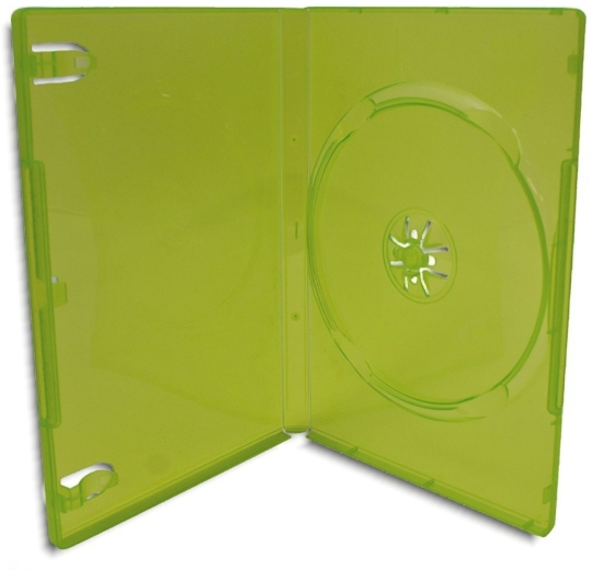 Single-Disc 14mm XBOX 360 Translucent Green Replacement Game Case 100-Pak