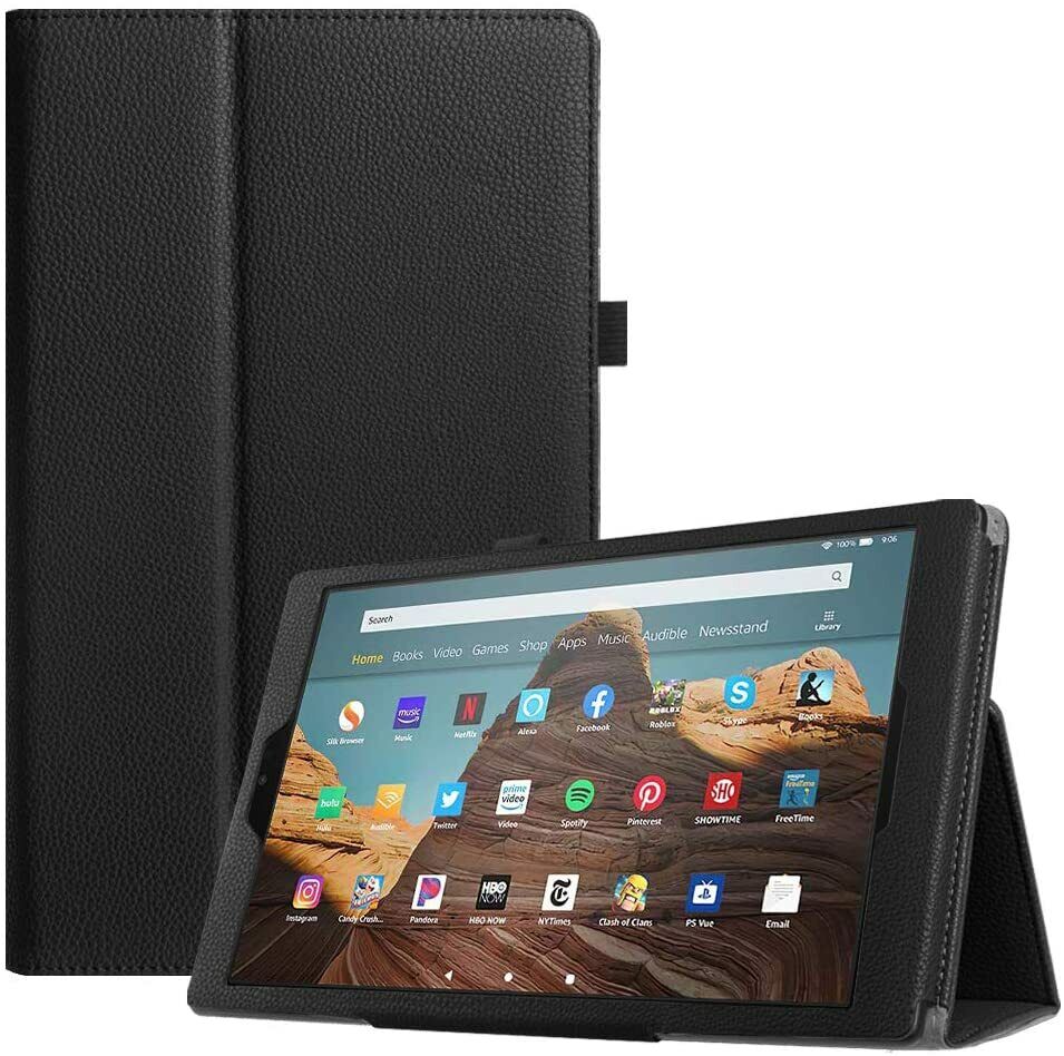 Folio Case for Amazon Fire HD 10 2019 /HD 10 2017 PU Leather Slim Stand Cover 