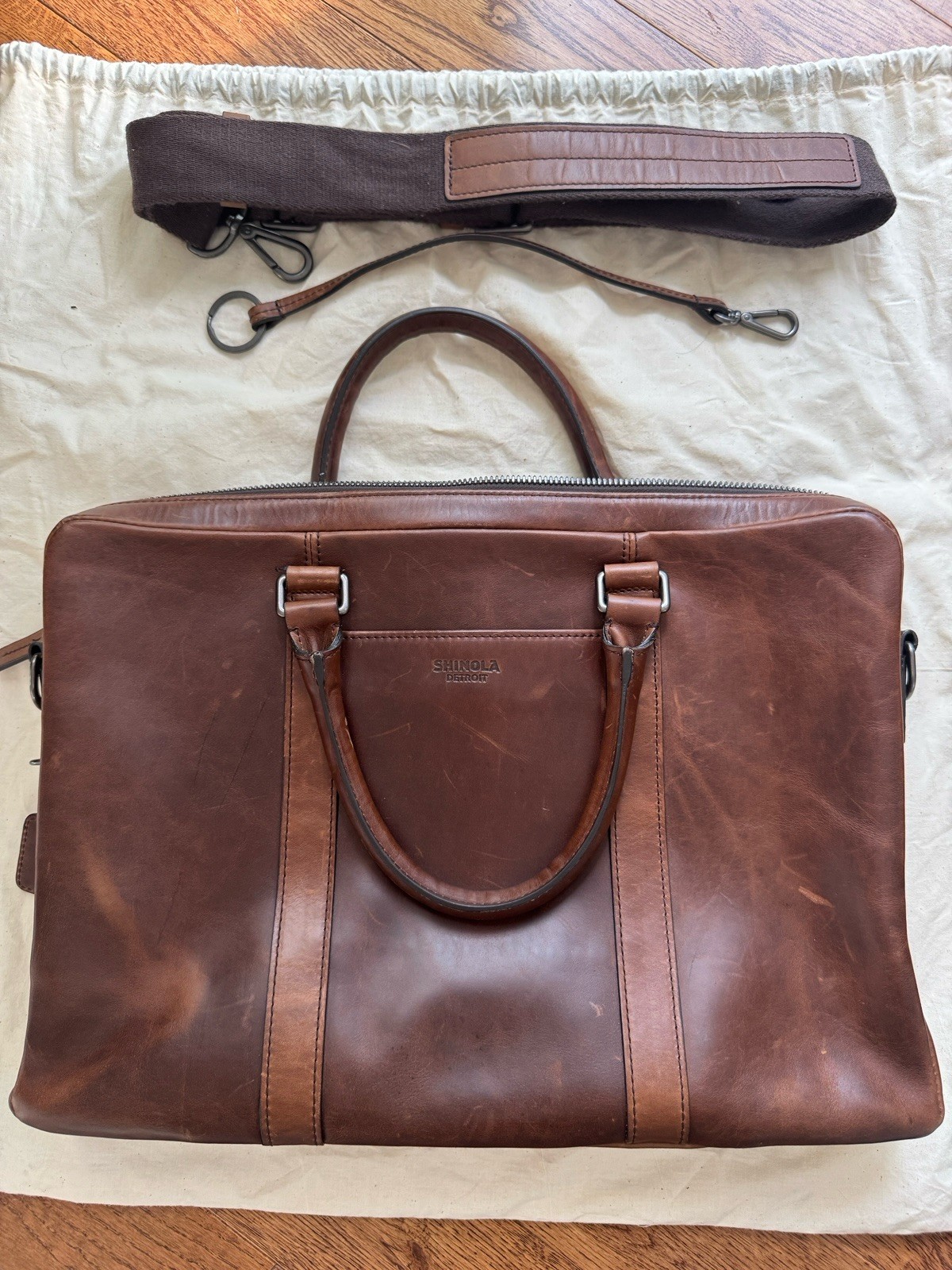 Shinola Briefcase - Laptop Computer Bag - Lightly Used