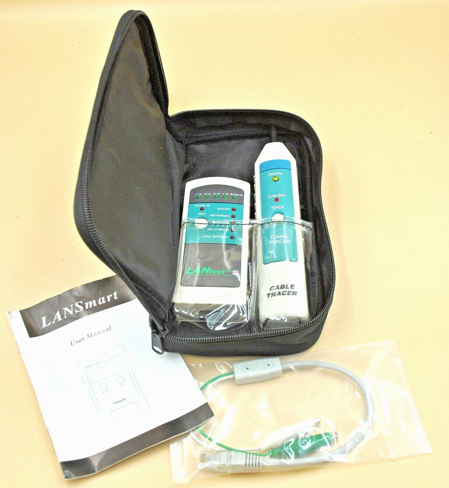 LANtest Pro with Tone Tracing Probe - Remote Network Cable Tester With Case