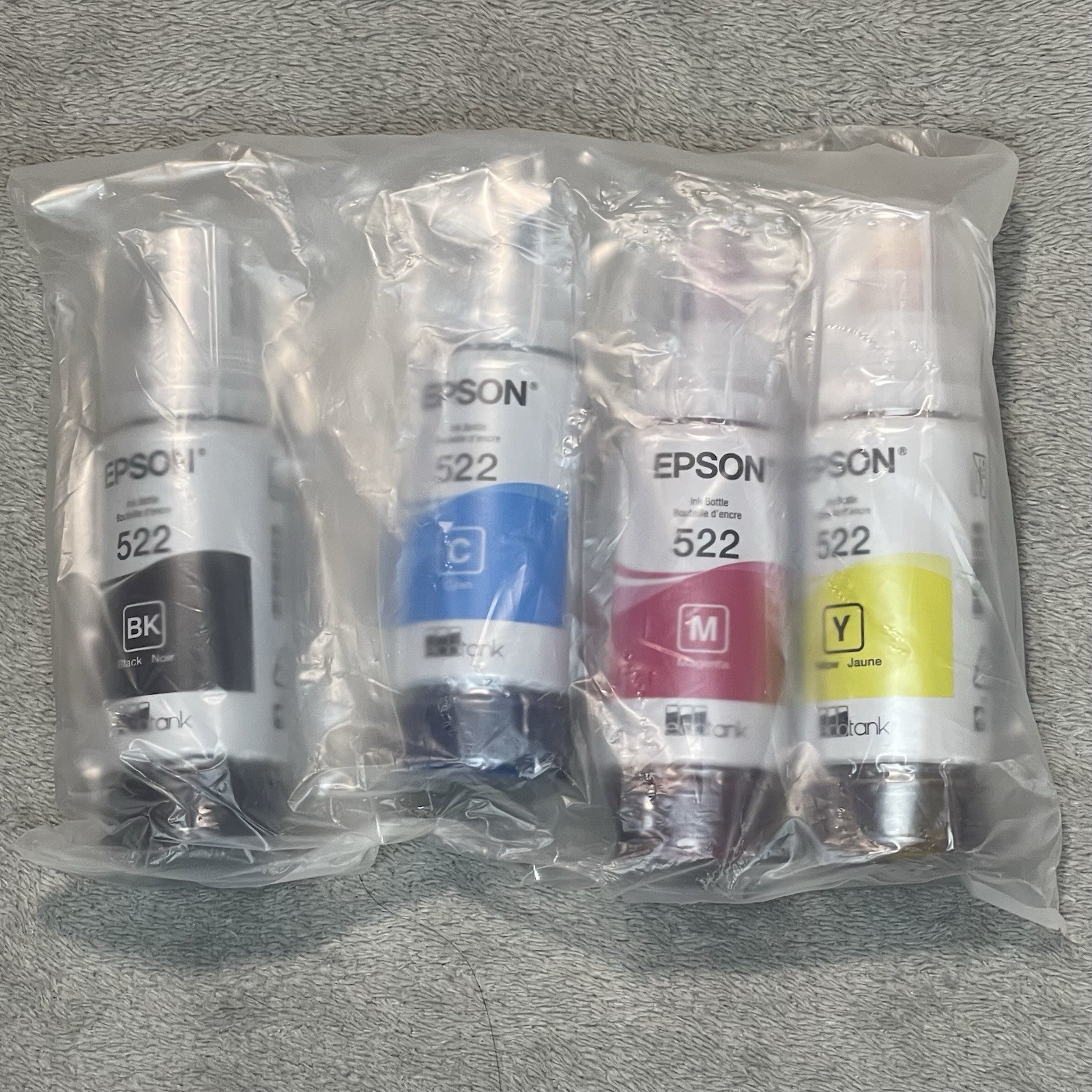 Epson 522 EcoTank Ink Ultra-high Capacity Bottle Black Cyan Magenta Yellow