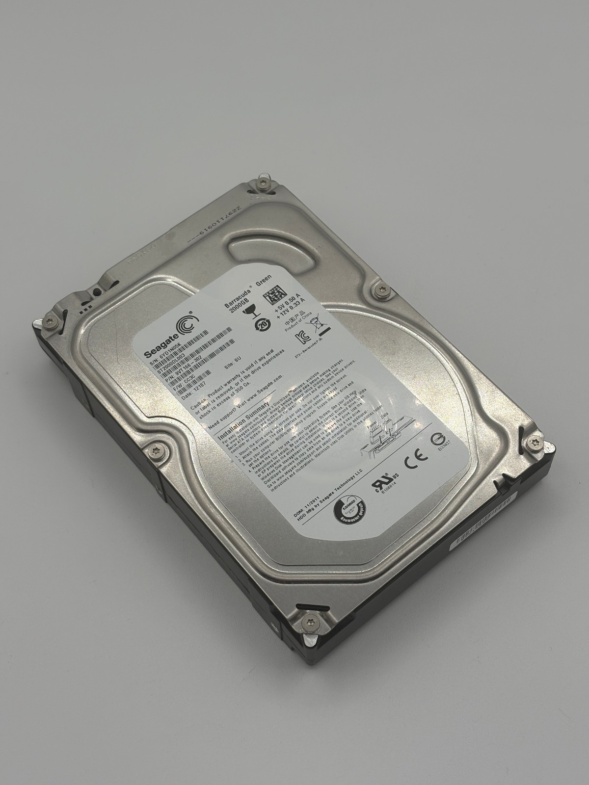 SEAGATE Barracude Green Internal HDD ST2000DL003  2TB SATA 6GB/s 5900 RPM 3.5"