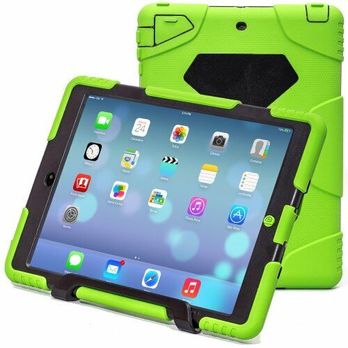 ACEGUARDER Waterproof Rainproof Shockproof Kids Proof Case - iPad 5, Green/Black
