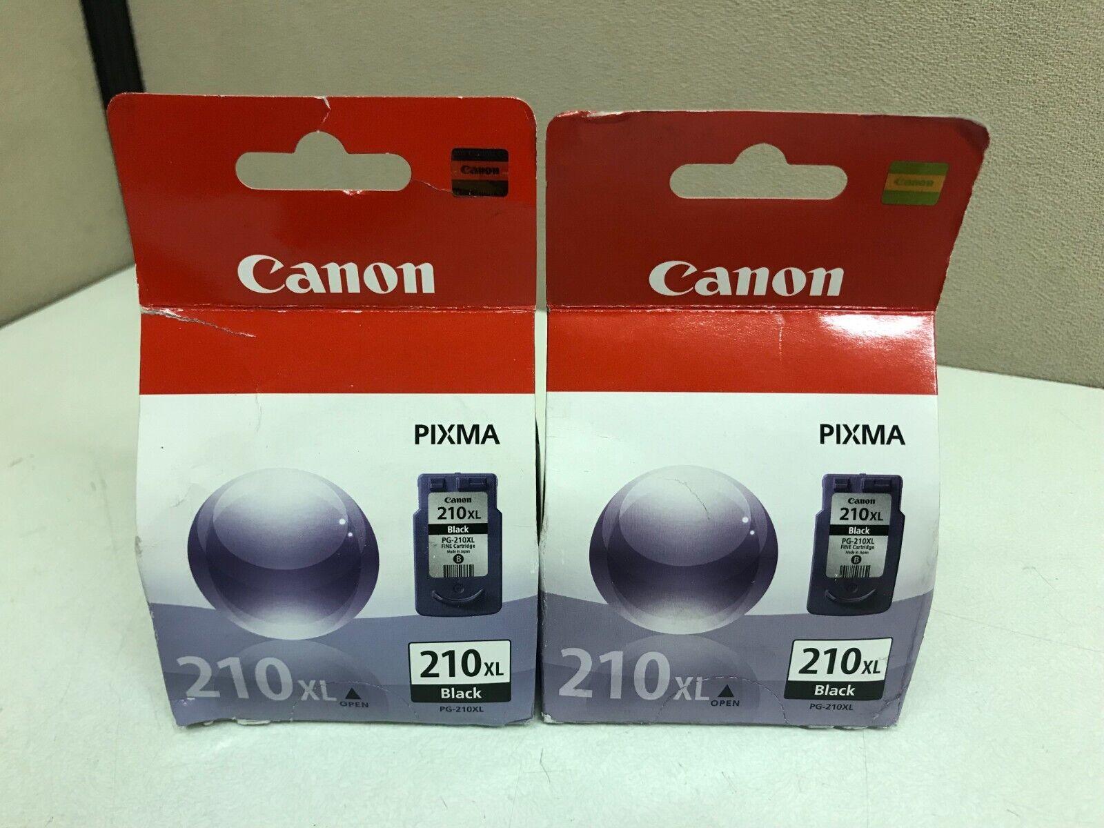 LOT of 2 Sealed Genuine Canon 210XL Black Ink Cartridge PG-210XL