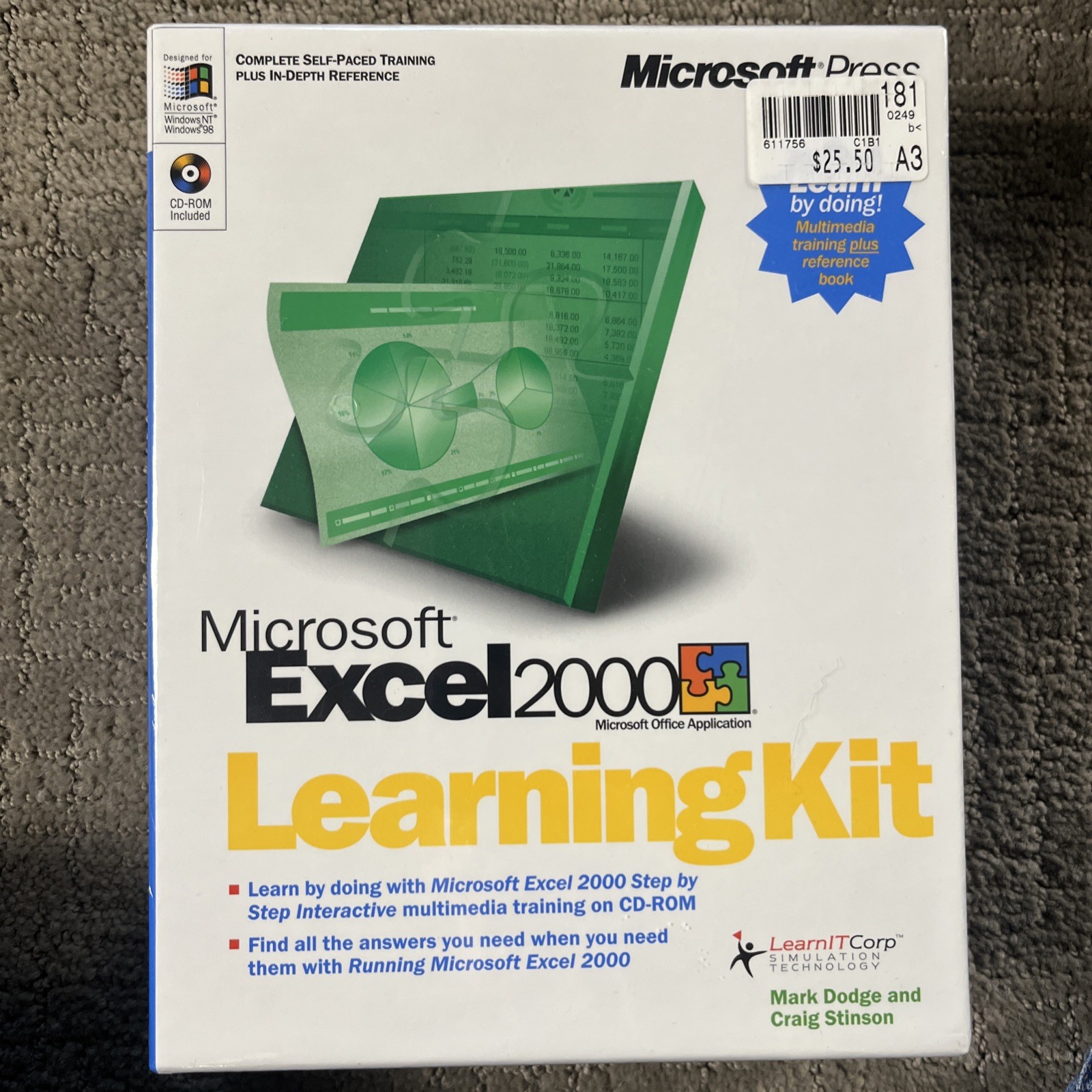 Microsoft Excel 2000 Learning Kit Windows CD-ROM New Sealed