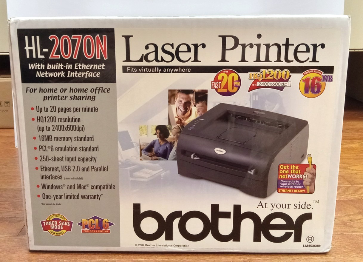 Brother HL-2070N Standard Laser Printer w/ Ethernet - BRAND NEW / SEALED