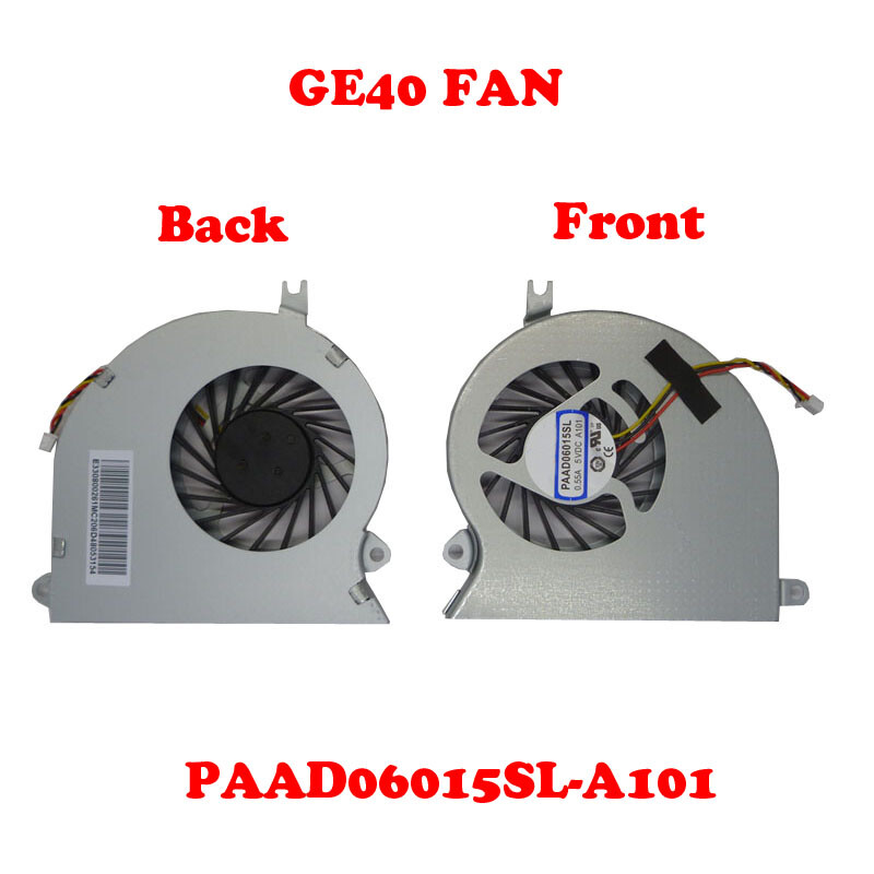 CPU FAN For MSI GE40 PAAD06015SL-A101 MS1492 GE40 2OC 2OL 2PC MS1491 X460 X460DX