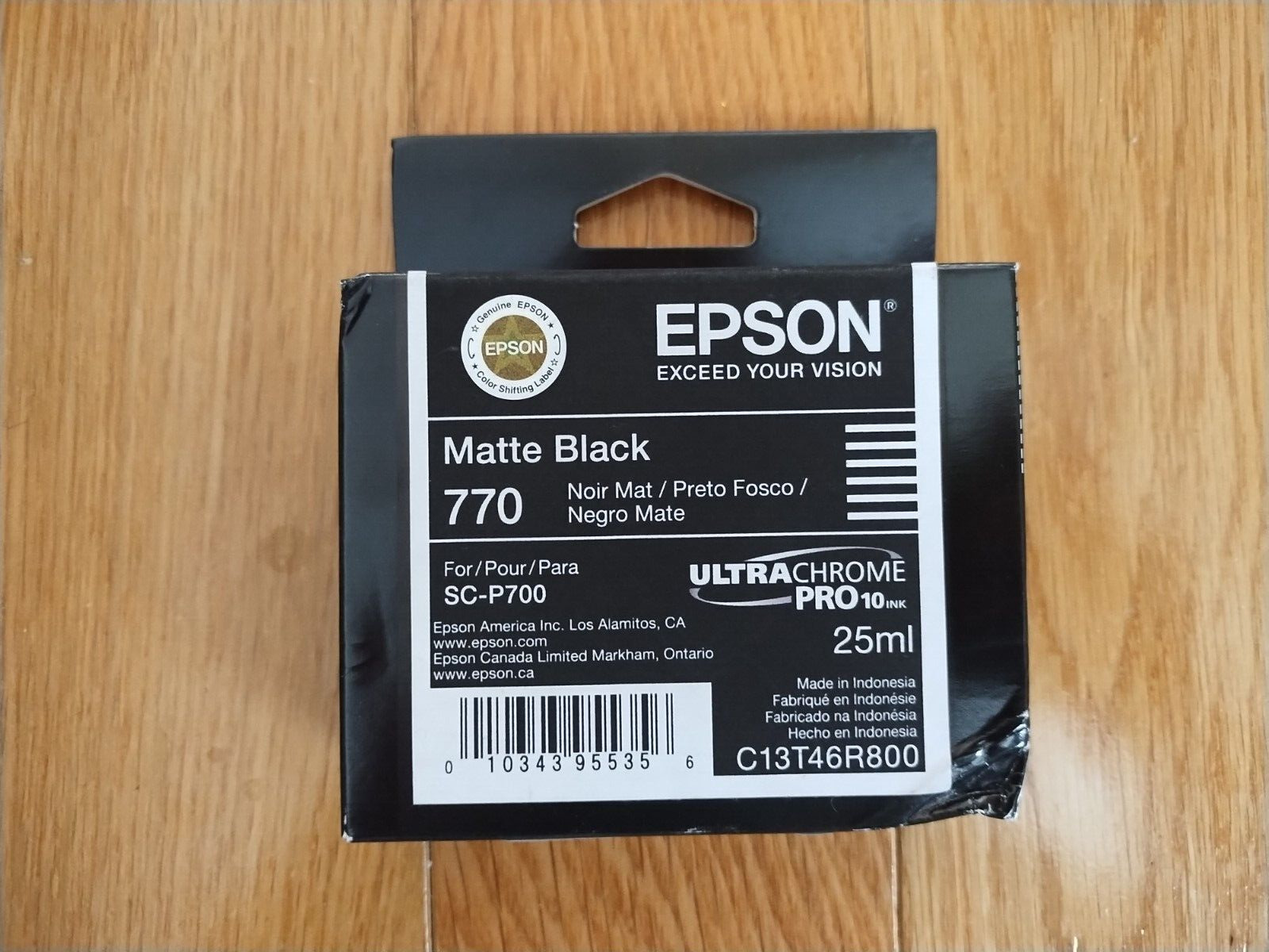 2027 GENUINE EPSON MATTE BLACK INK 770 SURECOLOR SC-P700 T770 T46R8 NEW 25ml
