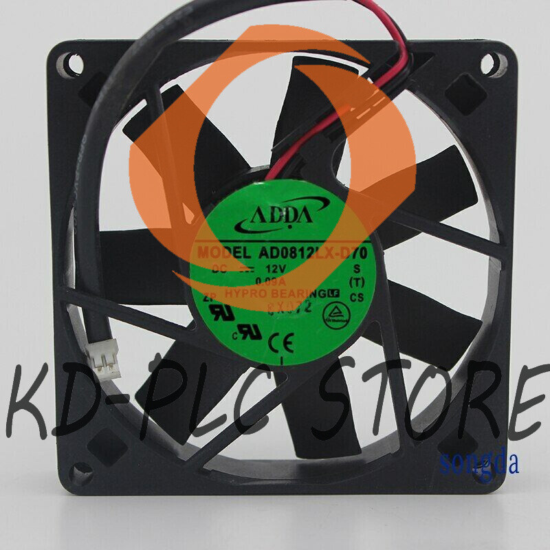 ADDA 8015 AD0812LX-D70 DC 12V 0.09A 8CM 2-wire silent Server Square cooling fan