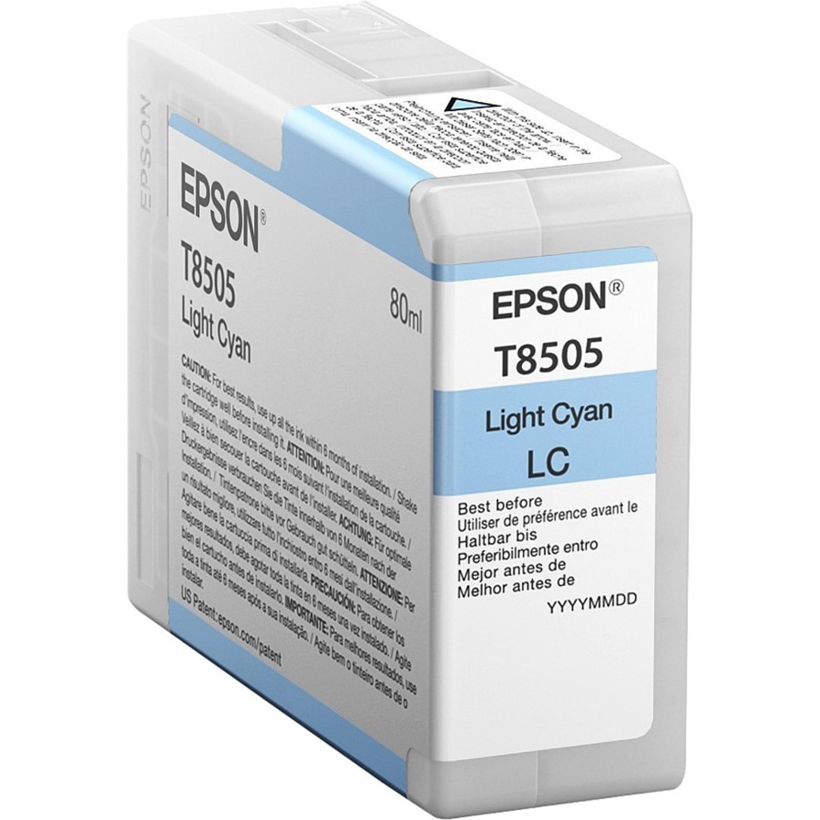 Epson UltraChrome HD Ink T850500 Light Cyan 80ml High Capacity Cartridges