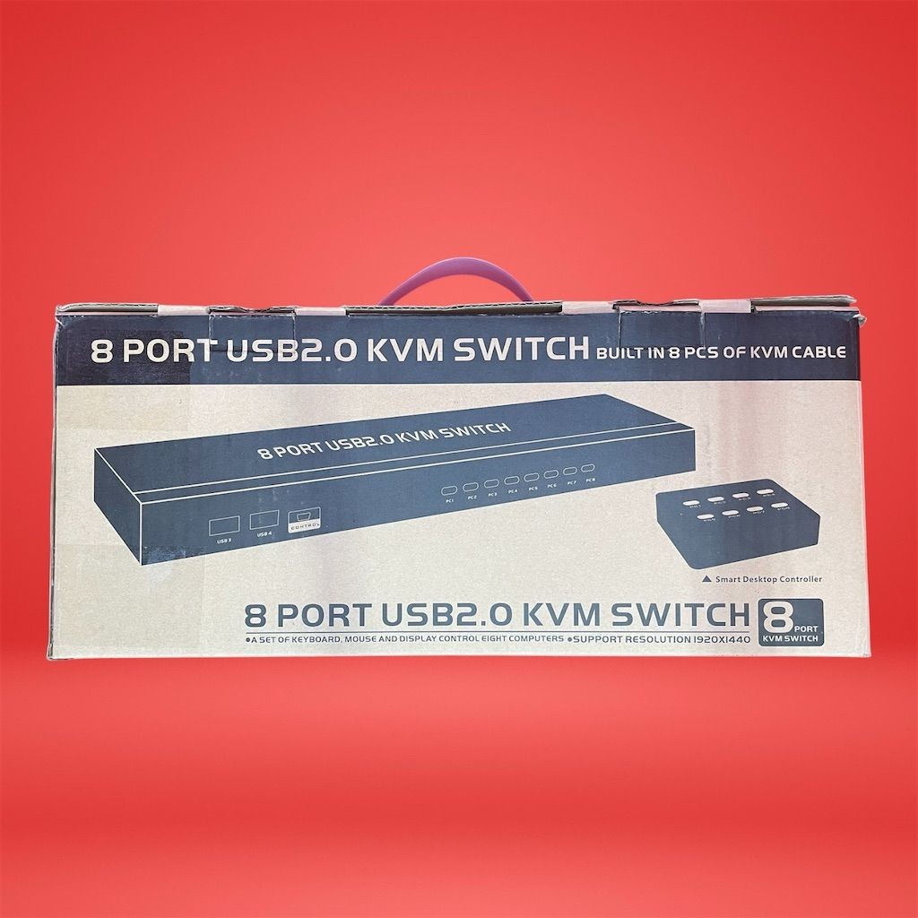 MT-VIKI KVM Switch 8 Port, 8X1 Rackmount KVM Switch VGA MT-801UK-L