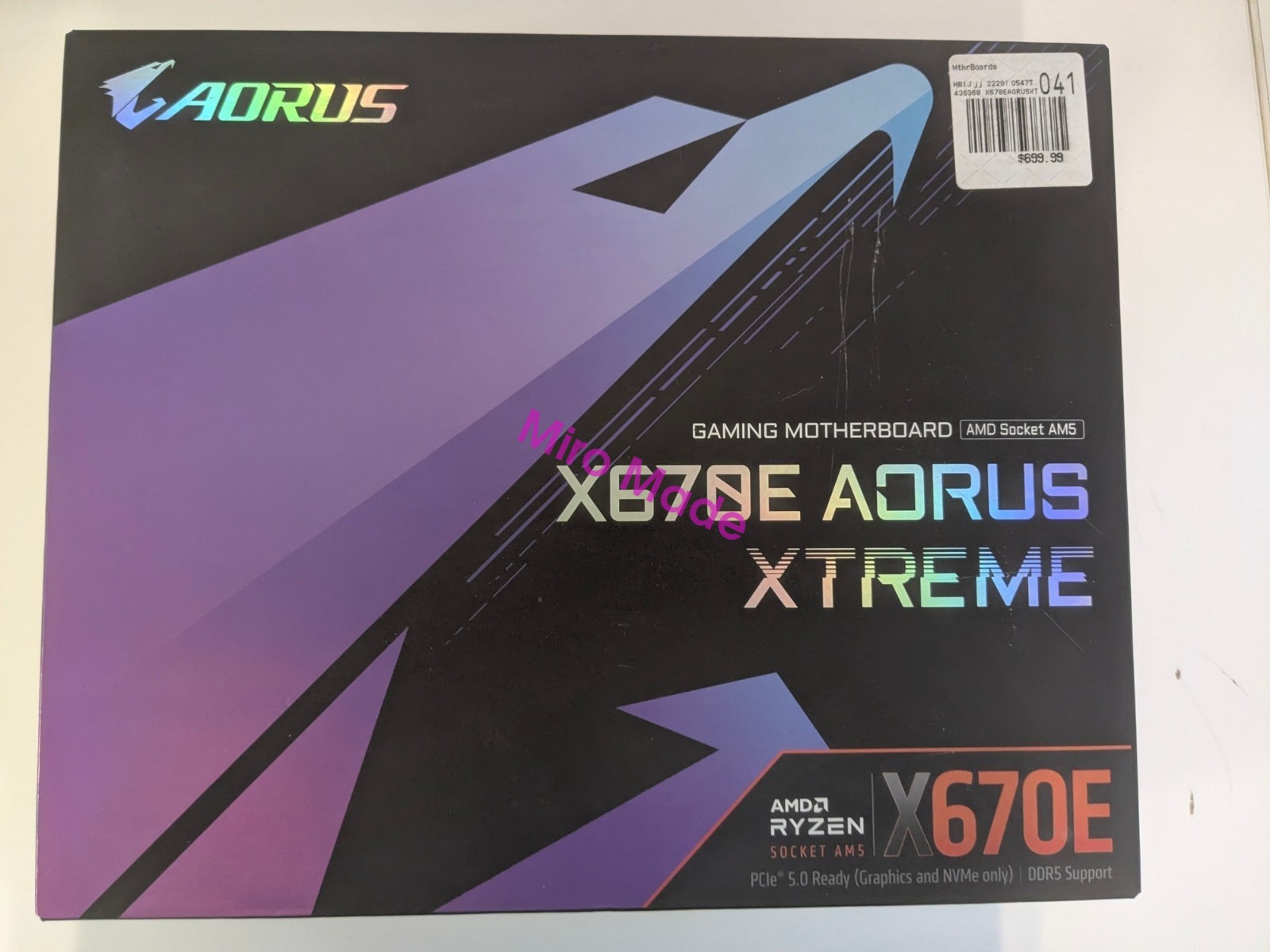 Gigabyte X670E AORUS XTREME AM5 E-ATX DDR5 Motherboard - Excellent