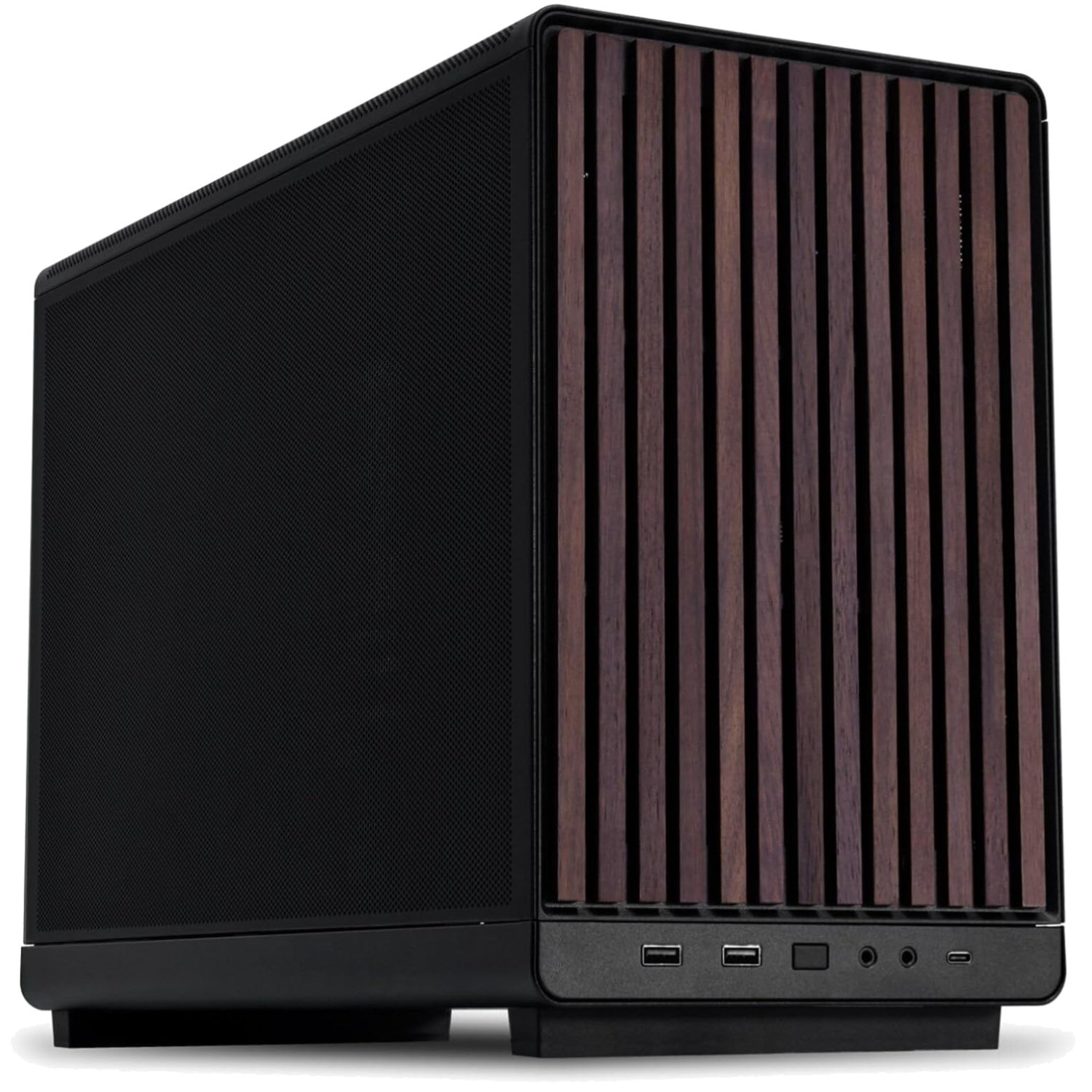 Stylish Wood Front Panel, High Airflow Design^