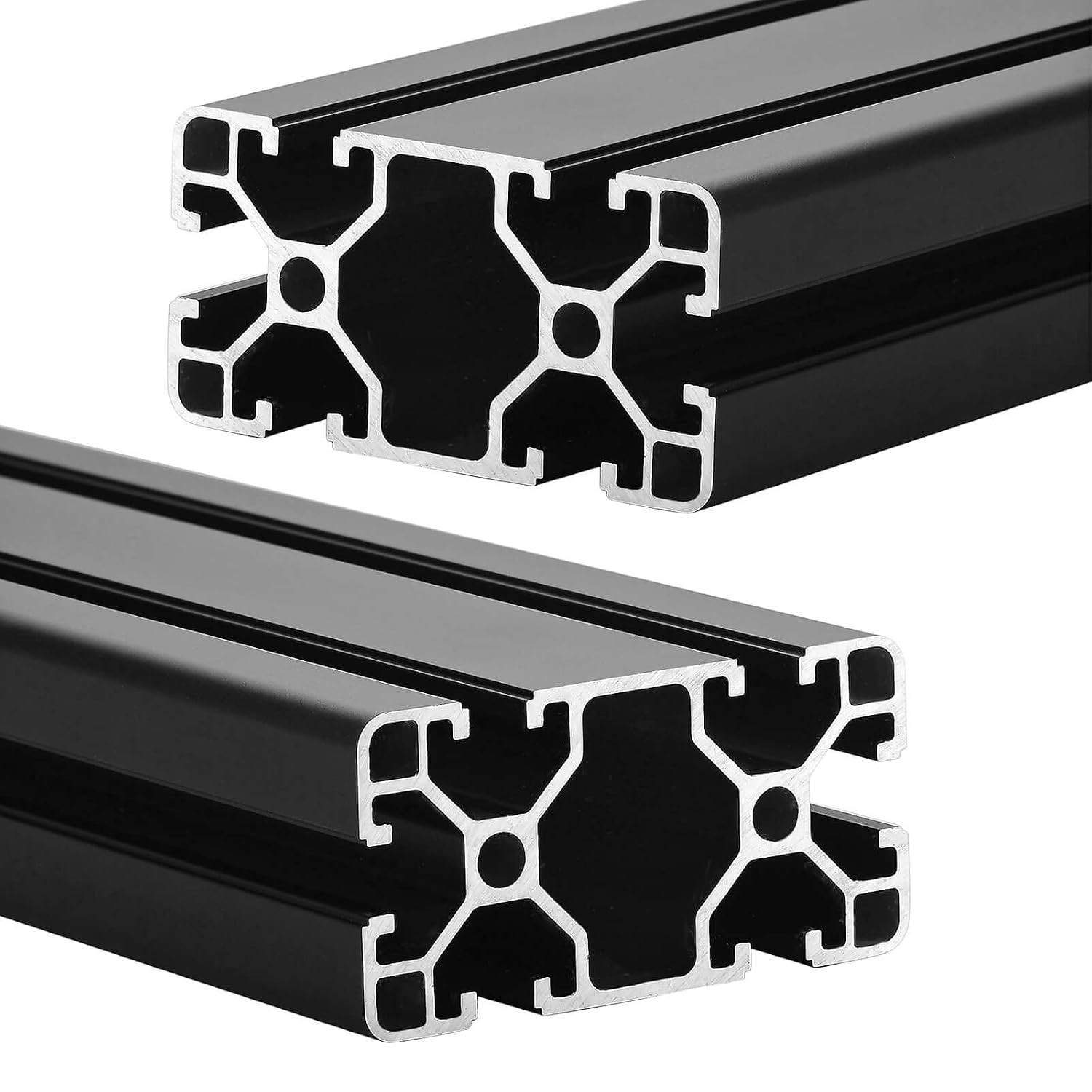 4080 T Slot Aluminum Extrusion for 3D Printer Parts and CNC DIY Black 600Mmx2