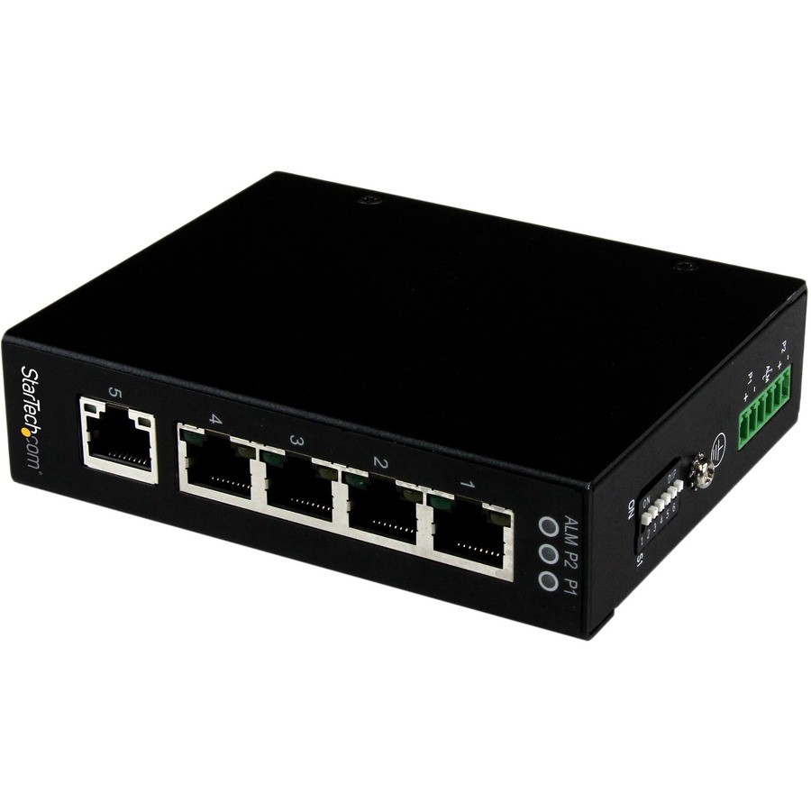 StarTech 5 Port Unmanaged Industrial Gigabit Ethernet Switch, DIN Rail /