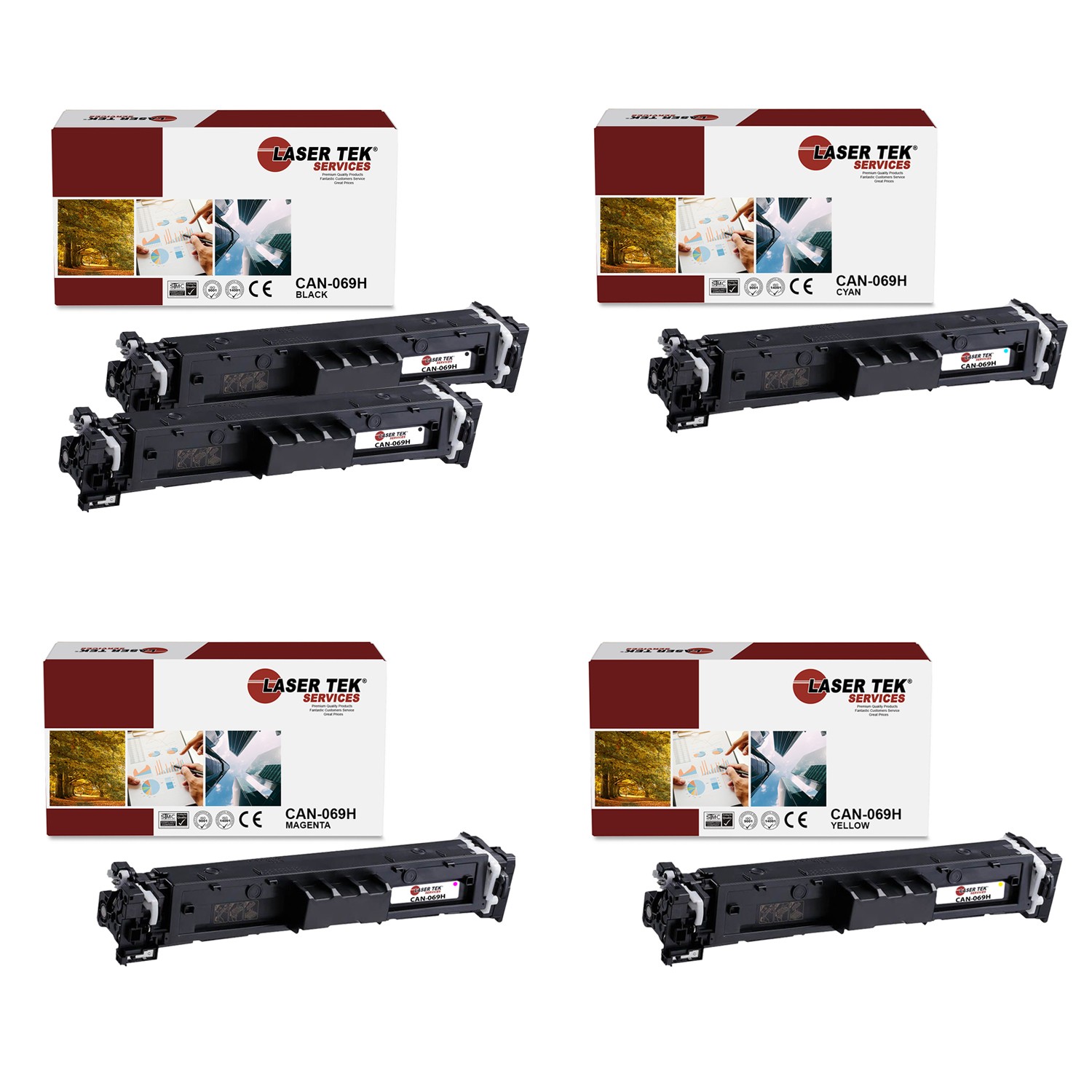 5Pk LTS 069H BCMY HY Compatible with Canon MF751Cdw Toner Cartridge