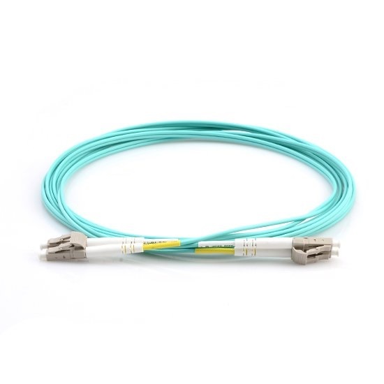 Lot of 10 2M LC UPC -LC UPC Duplex 10G OM3 Multimode Fiber Optic Patch cable-993