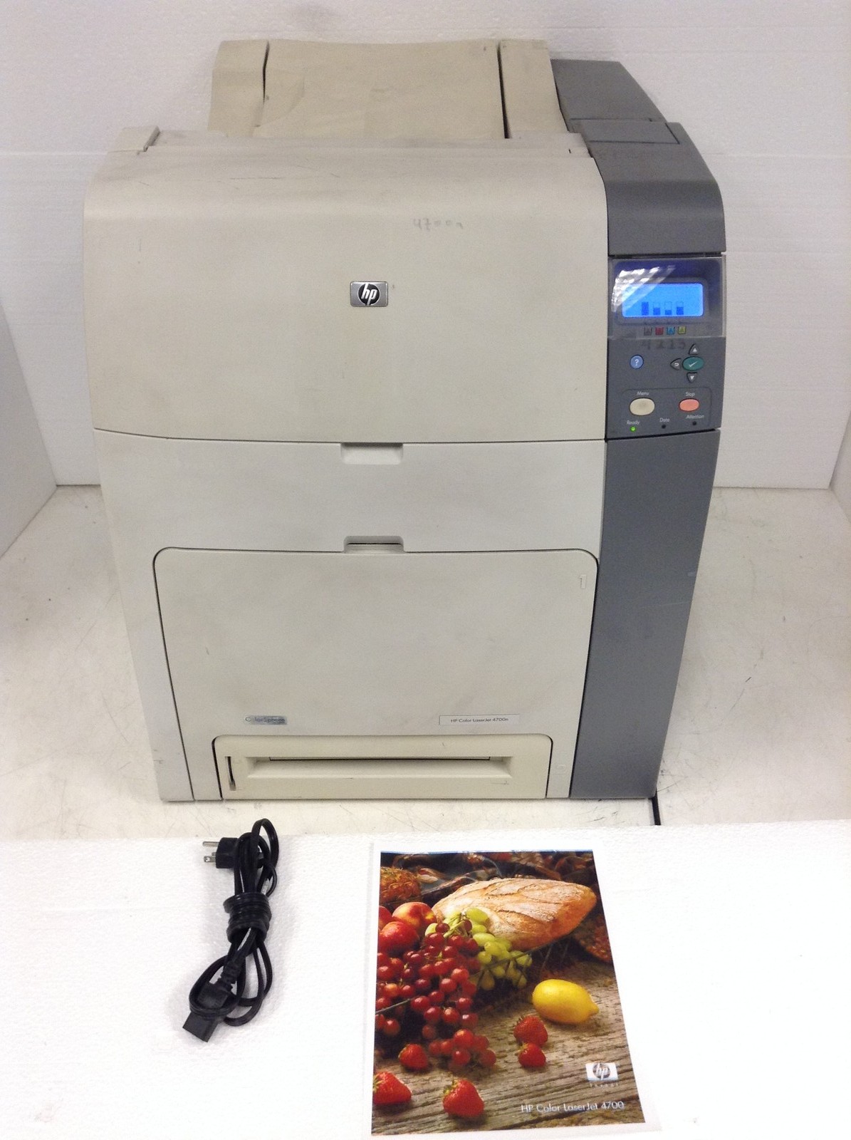 HP Color LaserJet 4700N Network Laser Printer 128MB w/ 719K Pages, No Toners
