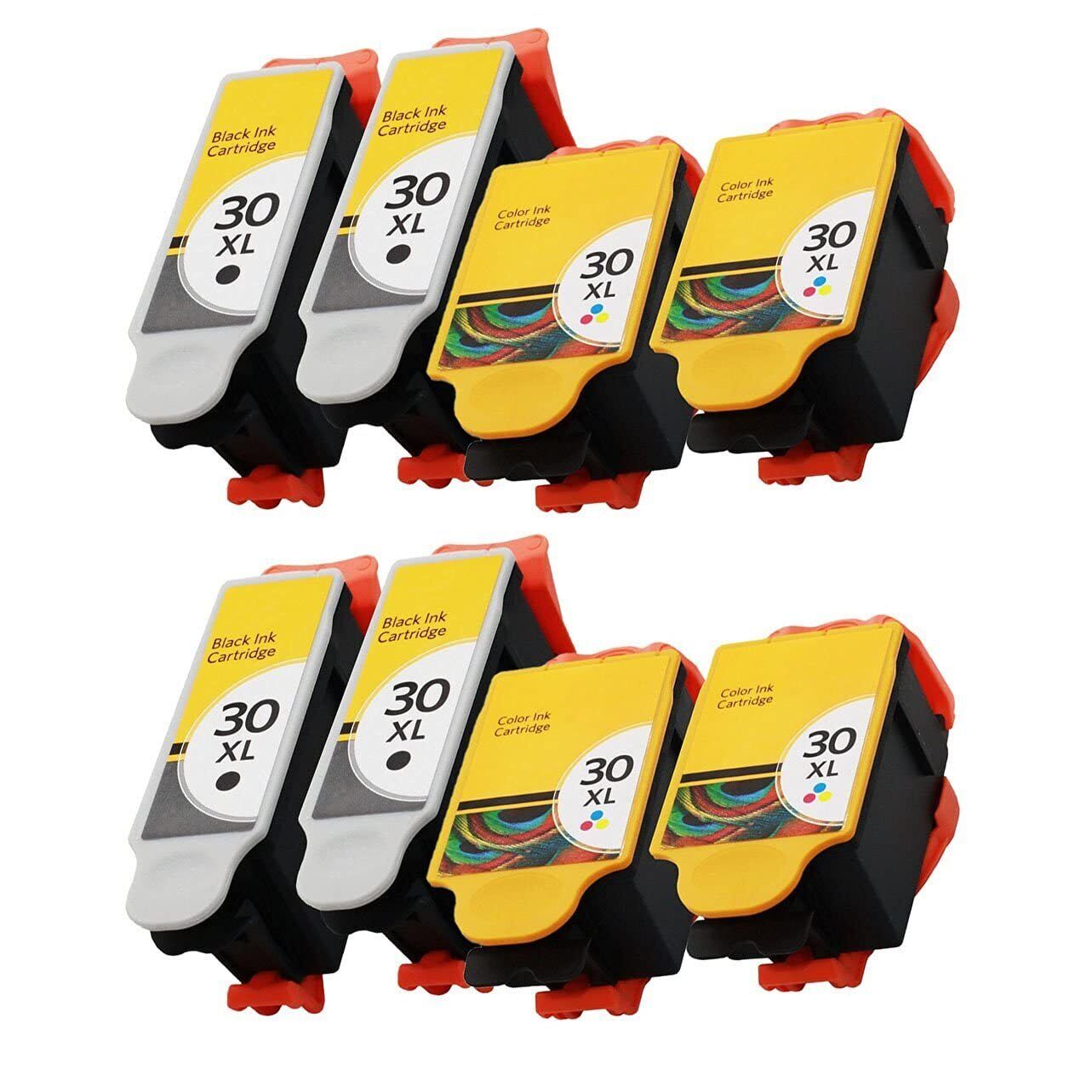 8 Pack Replacement Ink Cartridge for Kodak 30 XL Compatible with Multiple Models