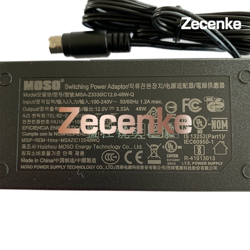 4 P-in Genuine Moso AC Adapter MSA-Z3330IC12.0-48W-Q 12V 3.33A