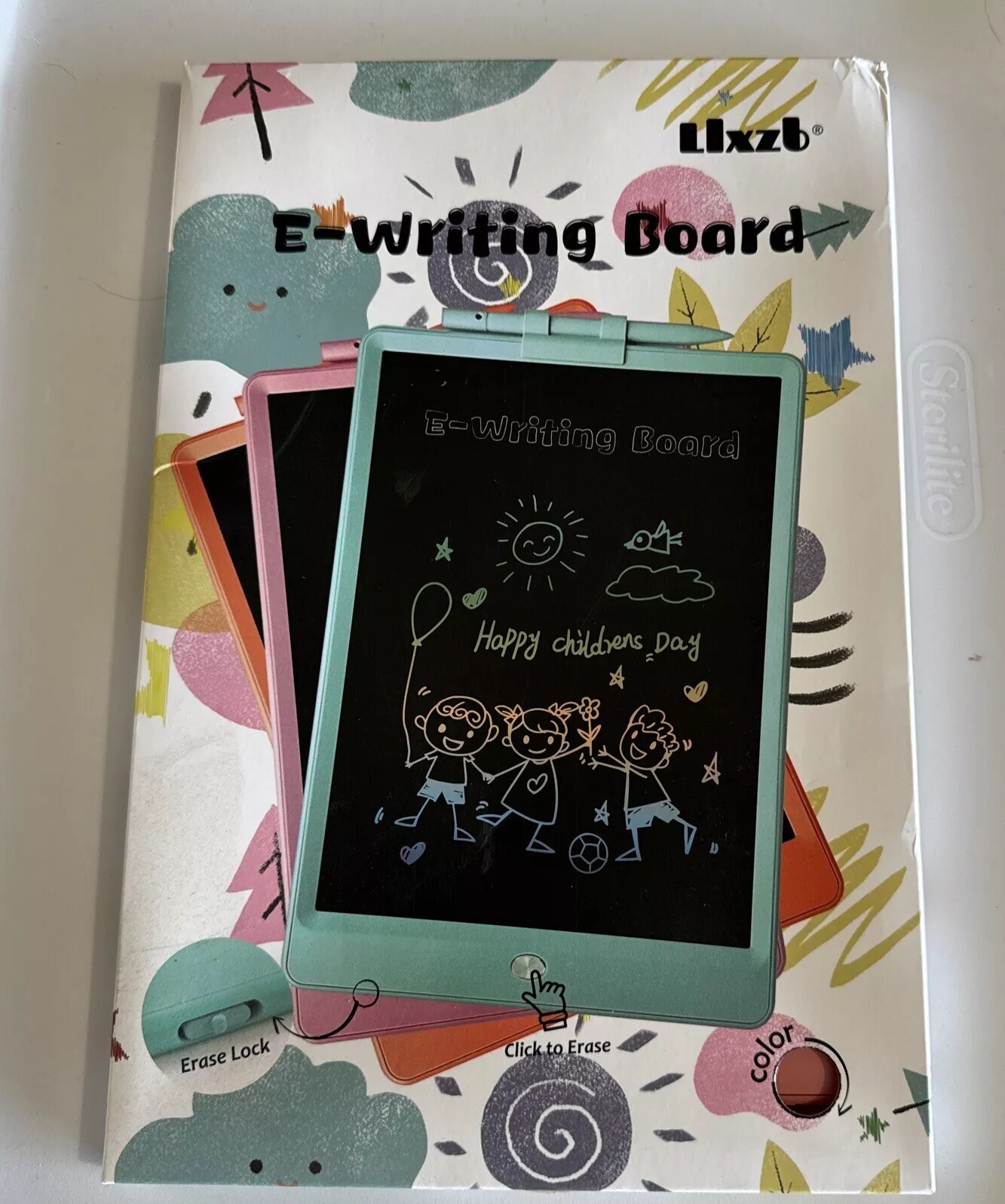 New E-Writing Board 10” Tablet & Pen Pink Learning Drawing
