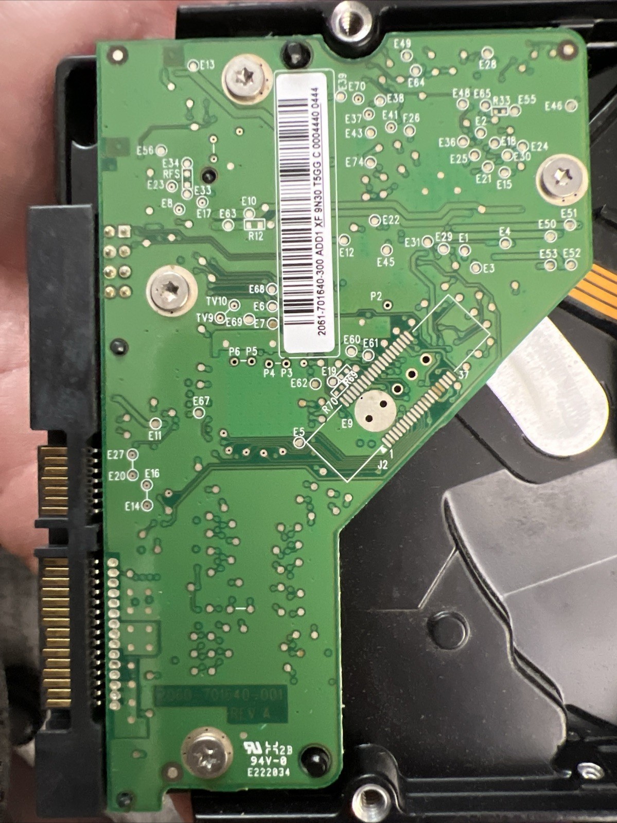 Western Digital 500GB HDD PCB (Model 2060-701640-001 Rev A)