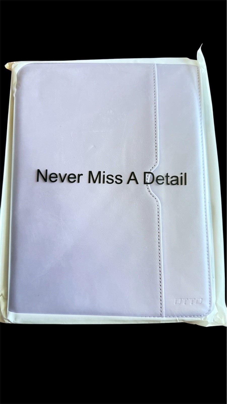 Description New lavender leather iPad case from DTTO.