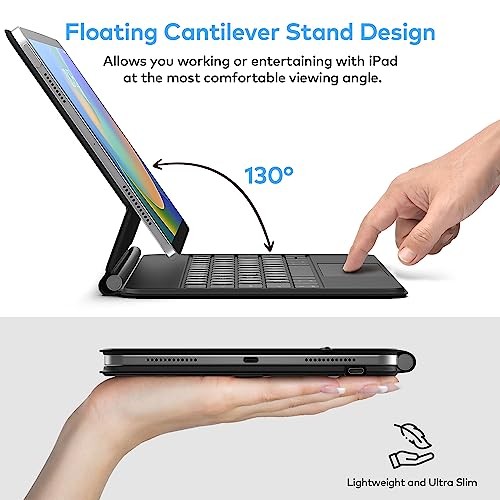 BLACK - RUNELK KEYBOARD CASE FOR IPAD 10TH GENERATION 2022 & 11TH (A16, 2025) –