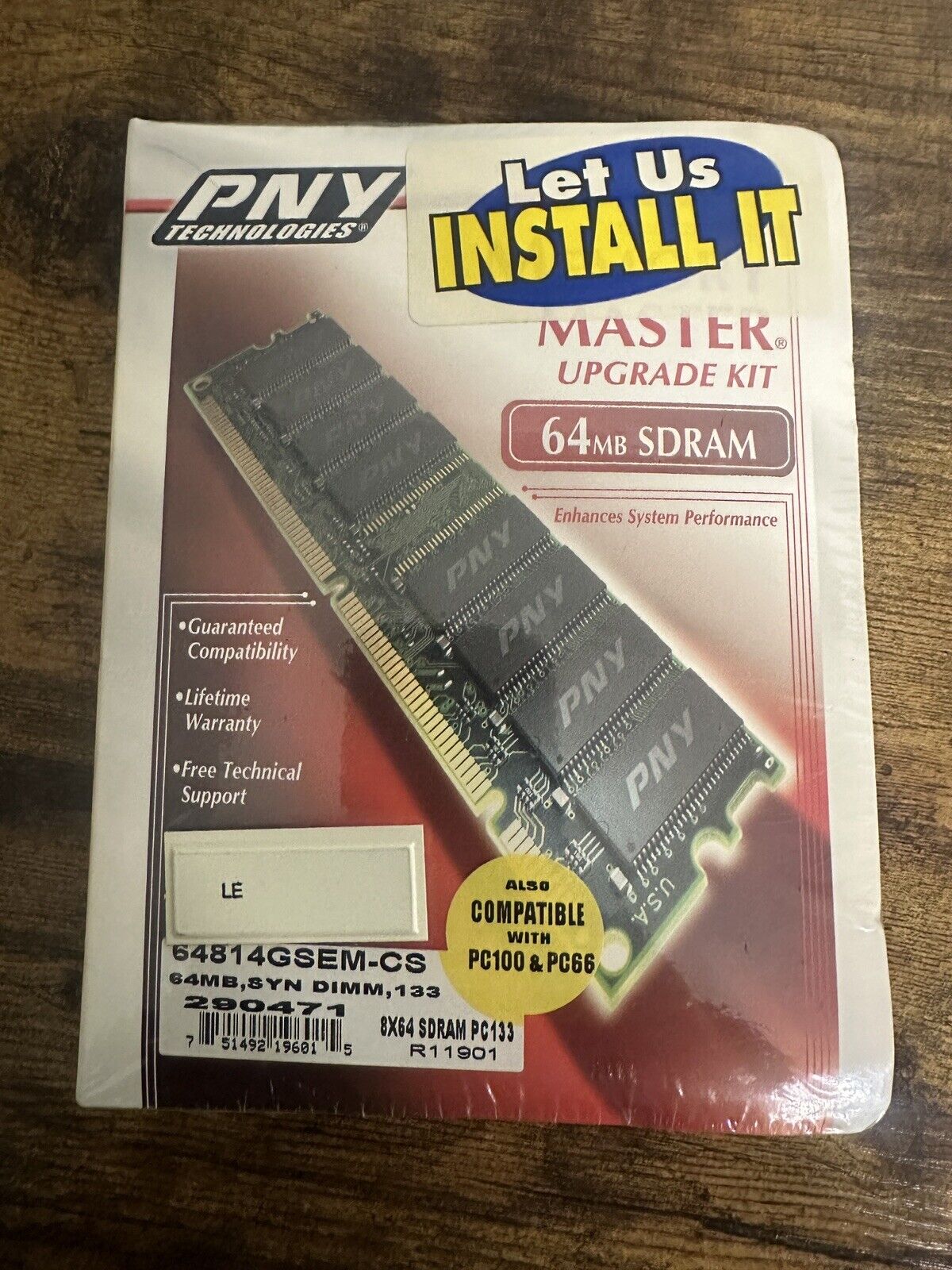 PNY Technologies Memory Master Upgrade Kit 64MB SDRAM-NEW SEALED